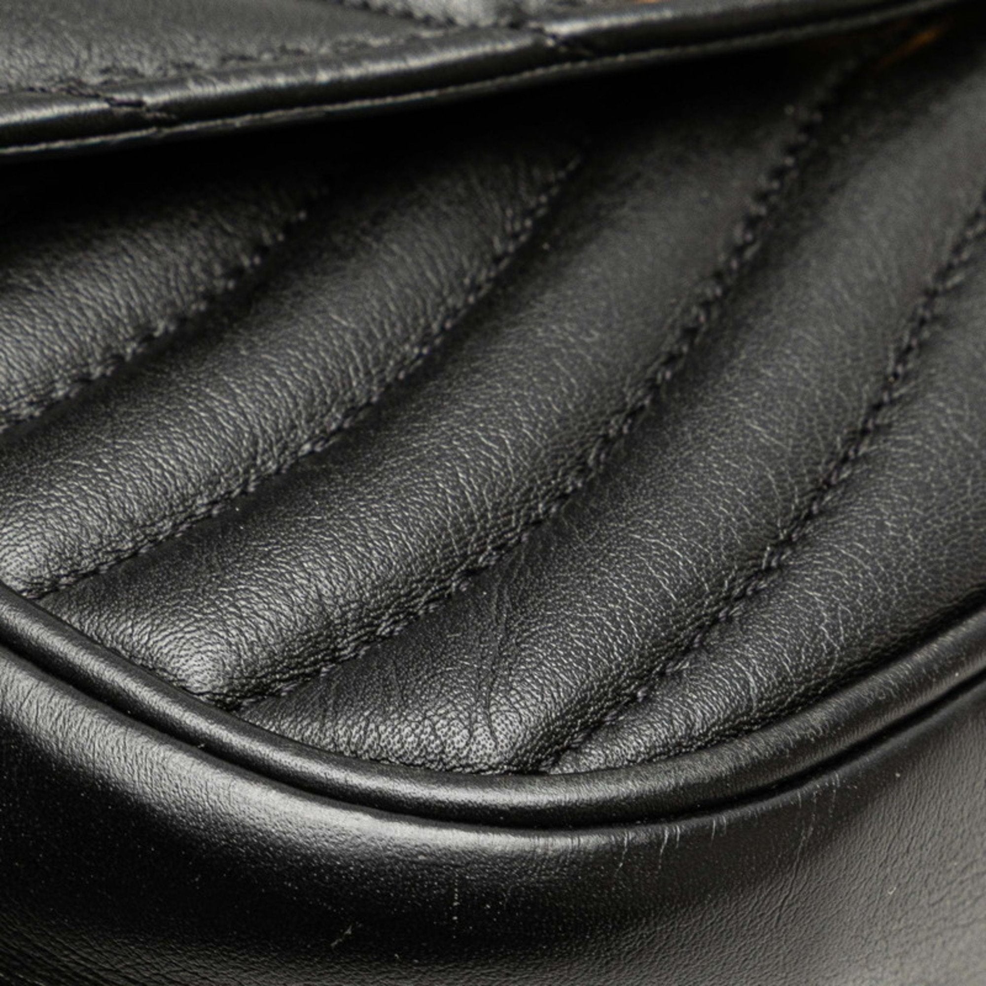 Louis Vuitton Black Noir Leather Pochette Shoulder Bag