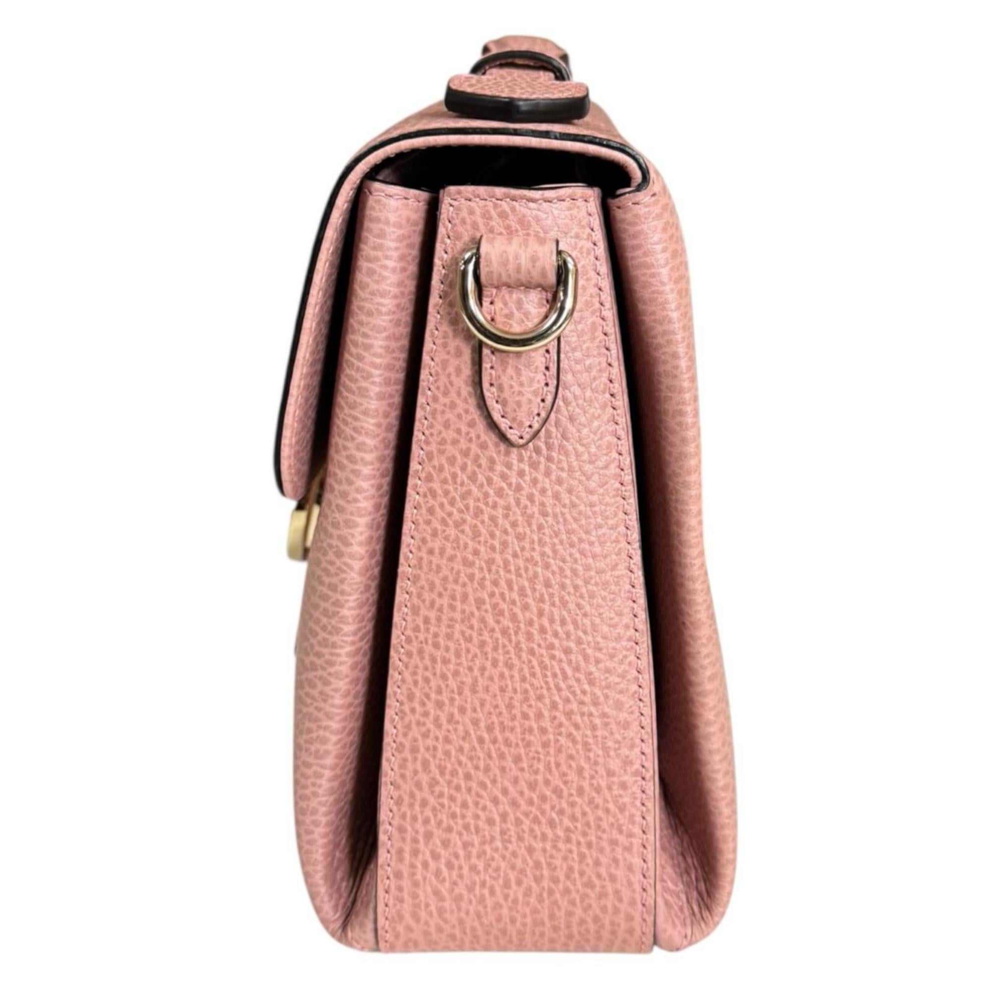 Gucci Pink Leather Shoulder Bag (Pre-Owned)