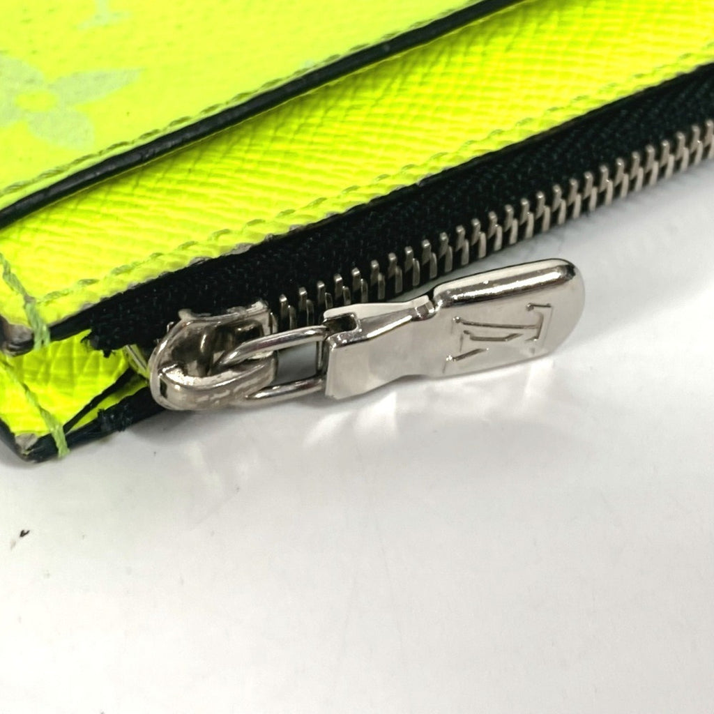 Louis Vuitton Yellow Taigarama Coin Purse/Coin Case