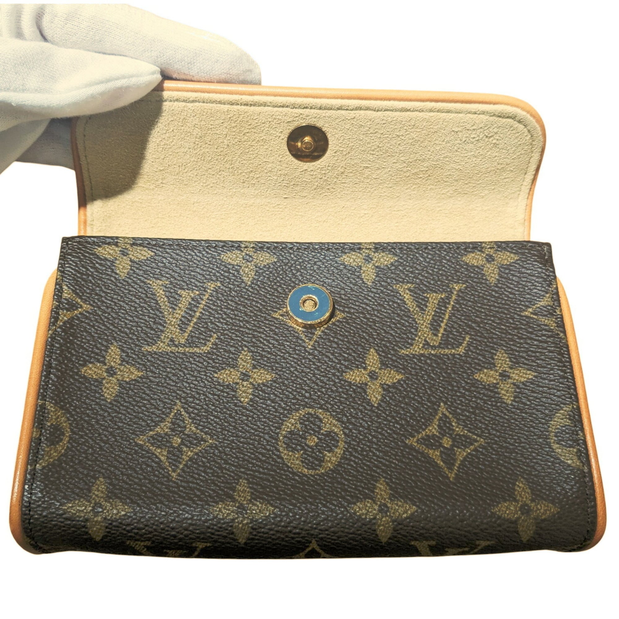 Louis Vuitton Brown Monogram Canvas Pochette Pouch Shoulder Bag