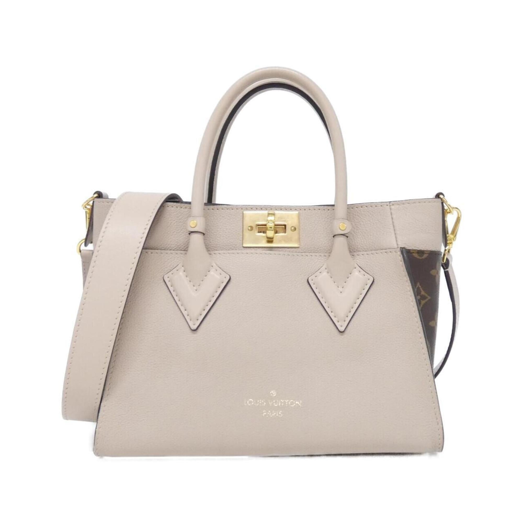 Louis Vuitton Gray Grayish Coated Canvas Leather Handbag