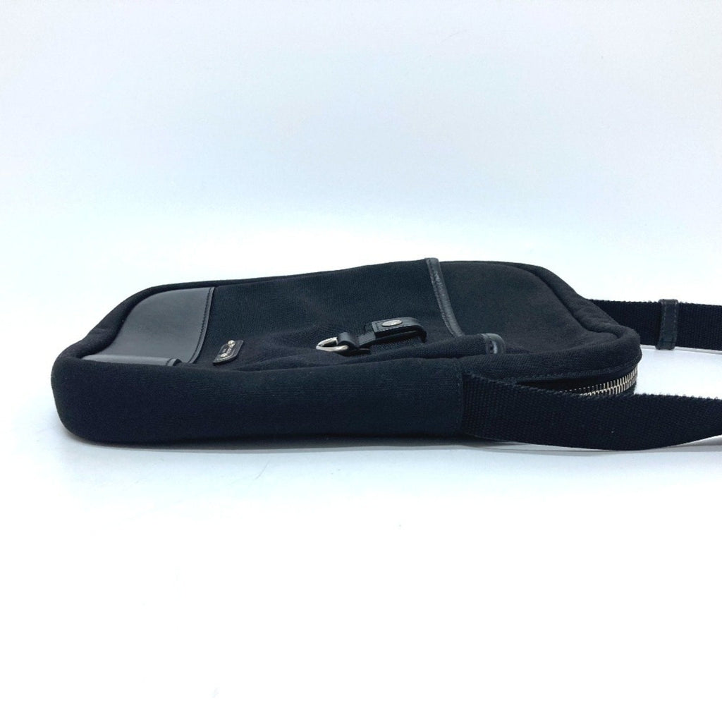 Saint Laurent Black Canvas Leather Shoulder Bag (Pre-Owned)