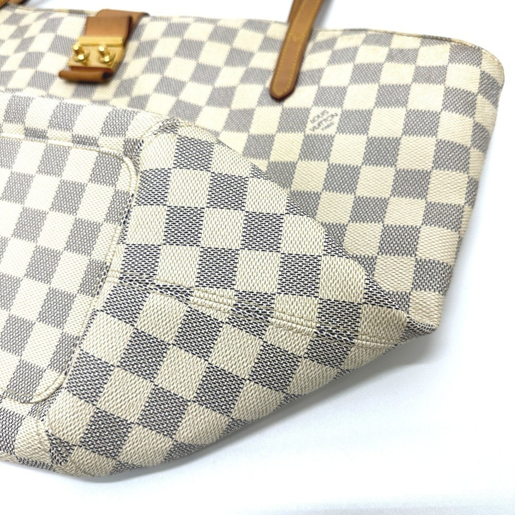 Louis Vuitton White Damier Azur Shoulder Bag Tote Bag