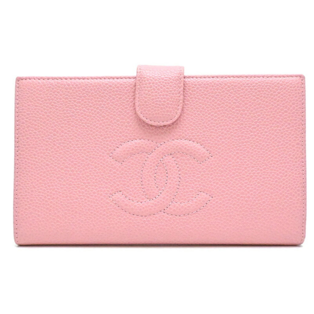 Chanel Pink Grained Calfskin Wallet (Bi-Fold)