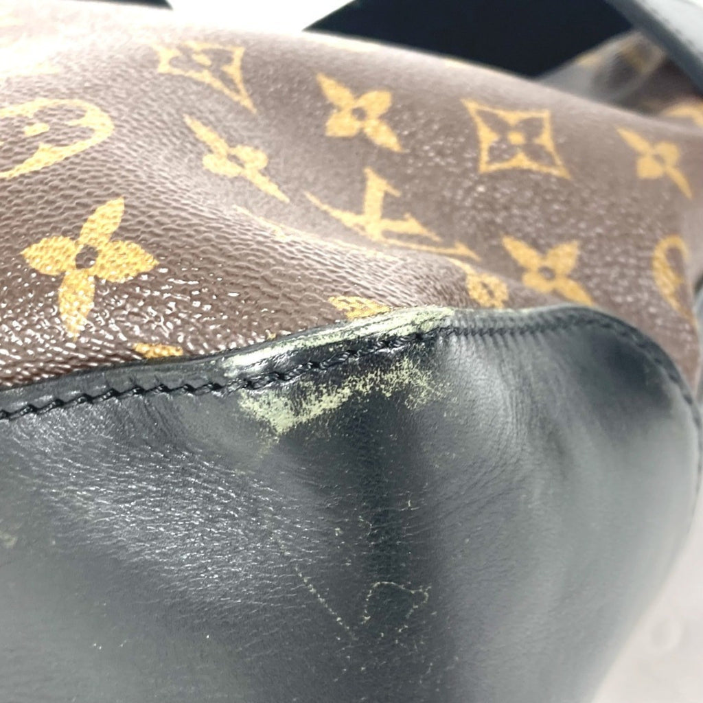 Louis Vuitton Black Brown Galle Monogram Macassar Canvas Shoulder Bag