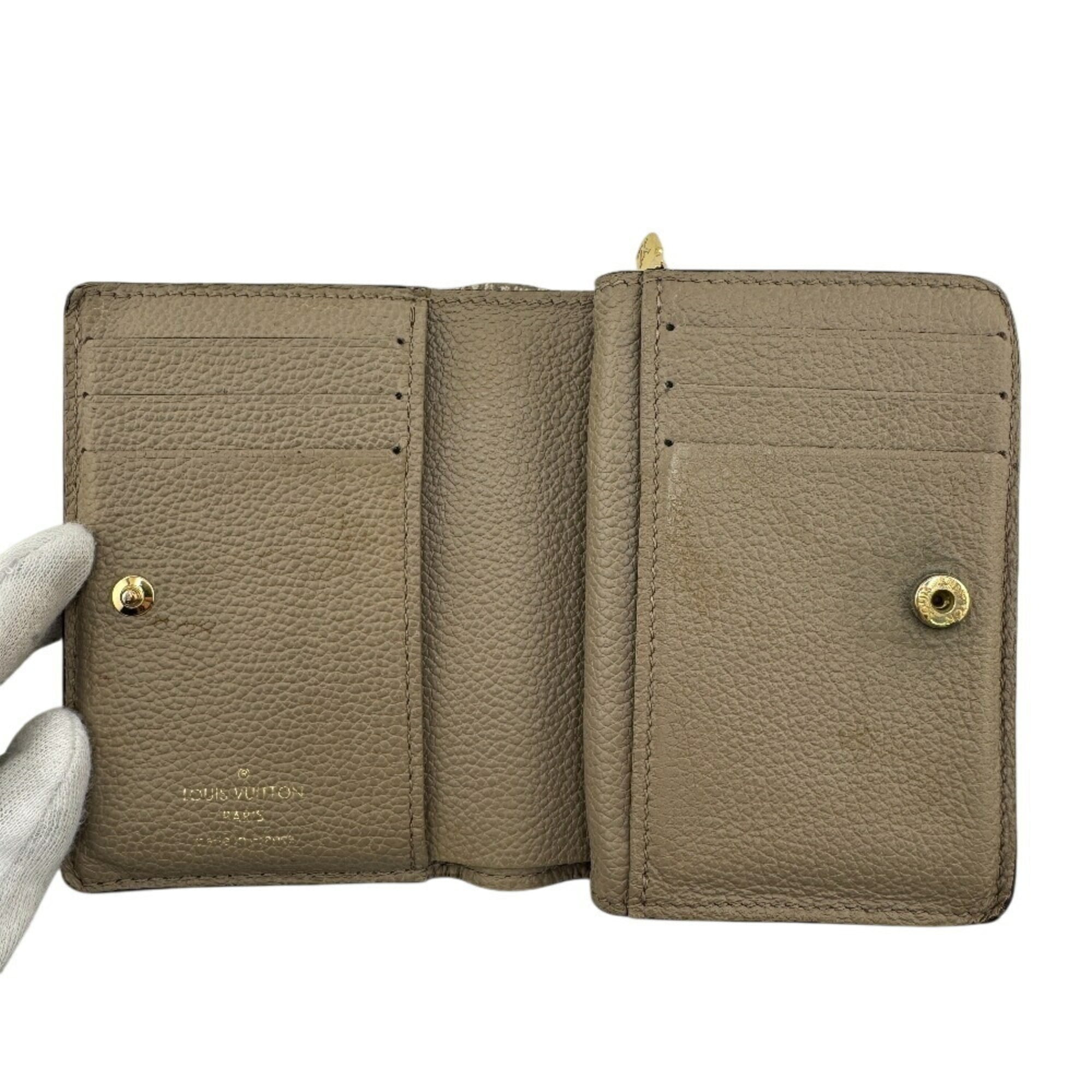 Louis Vuitton Beige Bicolor Monogram Tourterelle Monogram Empreinte Leather Wallet