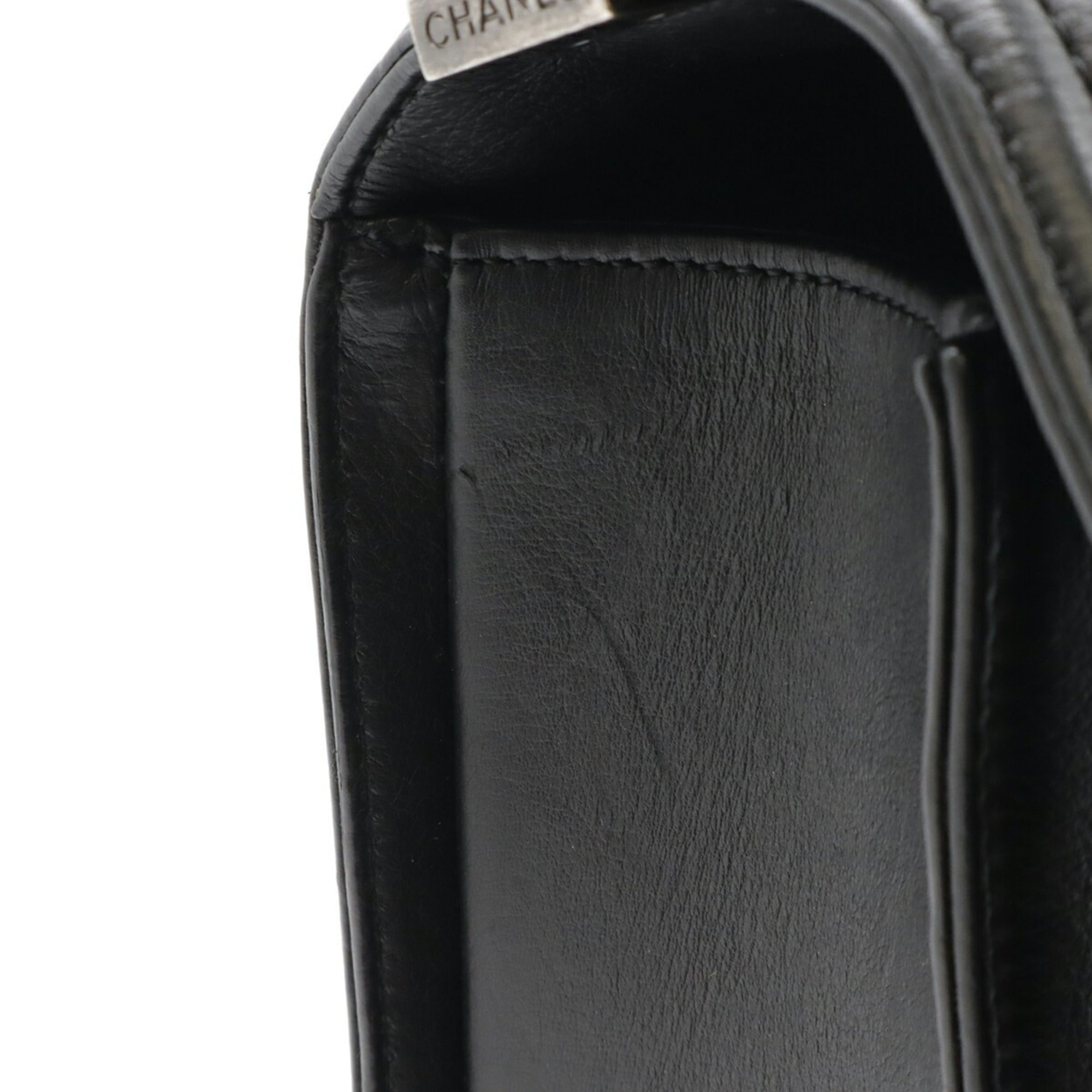 Chanel Matelasse Black Leather Shoulder Bag