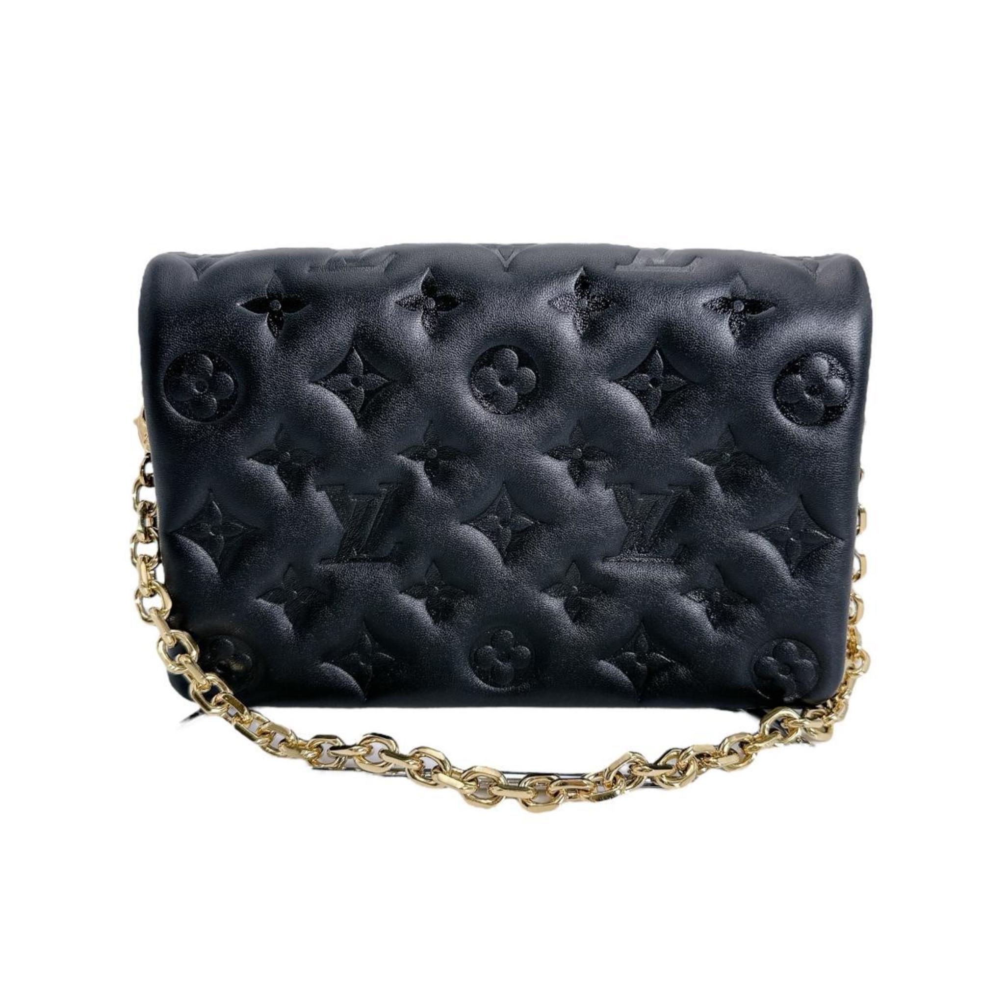 Louis Vuitton Black Leather Pochette Shoulder Bag