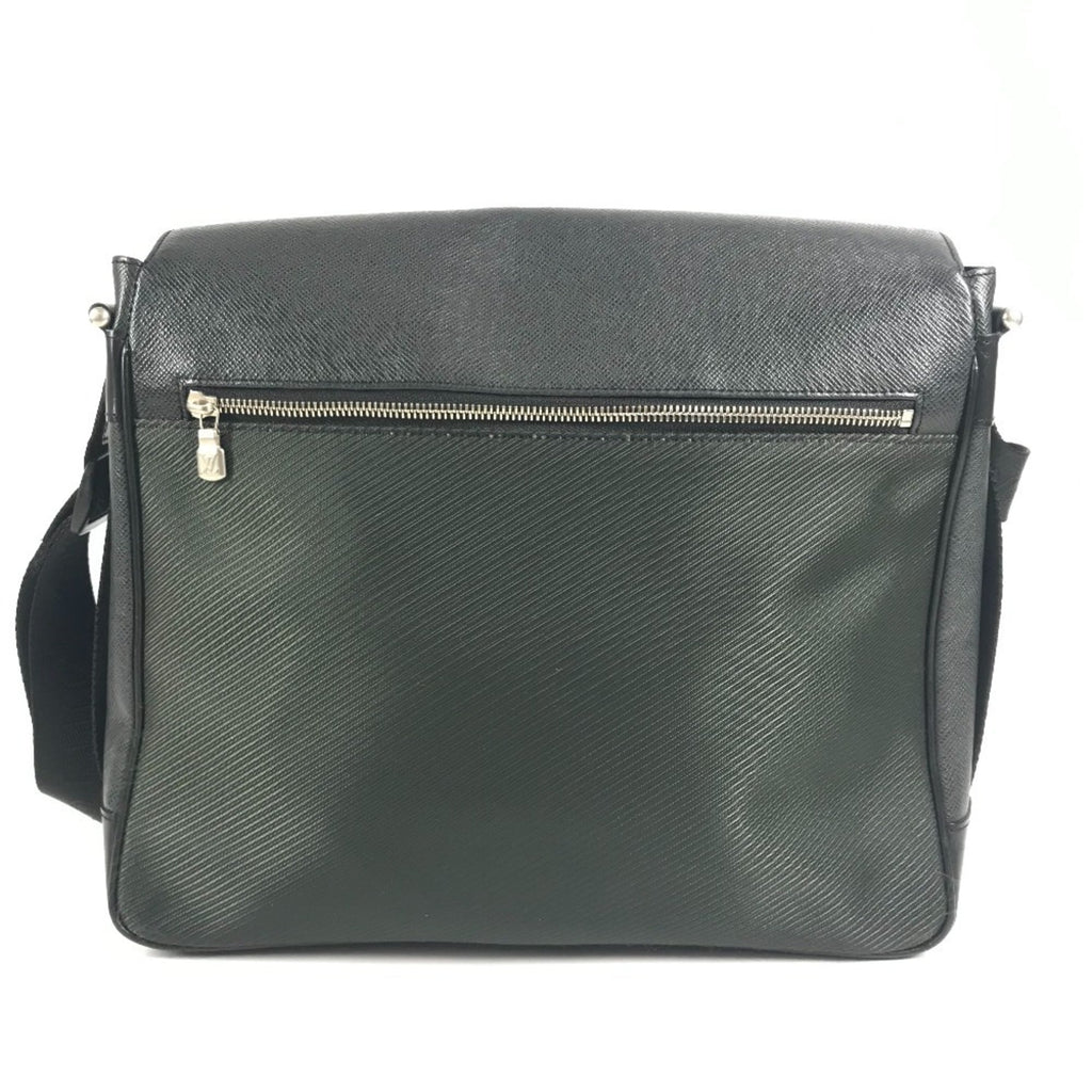 Louis Vuitton Black Khaki Taiga Leather Messenger Bag Shoulder Bag