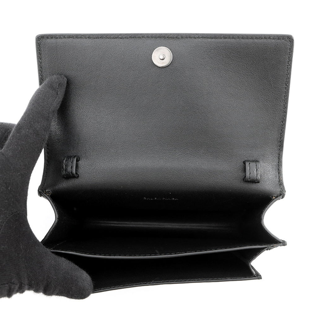 Balenciaga Black Leather Handbag Pouch Shoulder