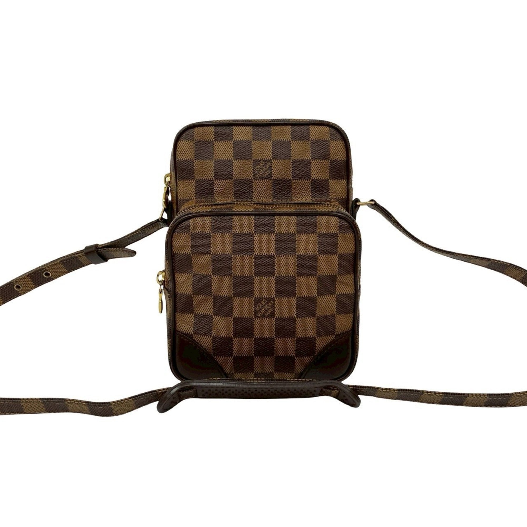 Louis Vuitton Brown Leather Pvc Pochette Shoulder Bag