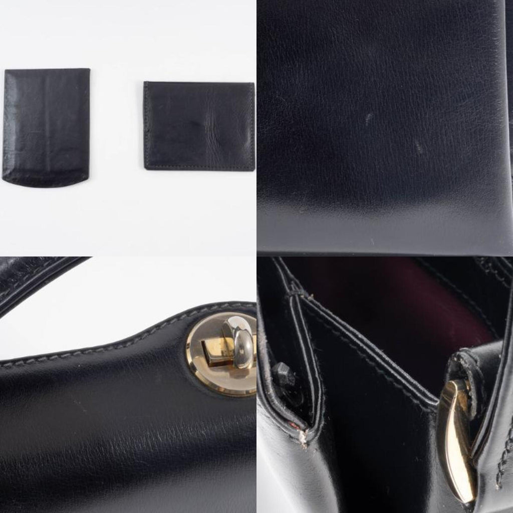 Gucci Black Leather Handbag Shoulder Bag (Pre-Owned)