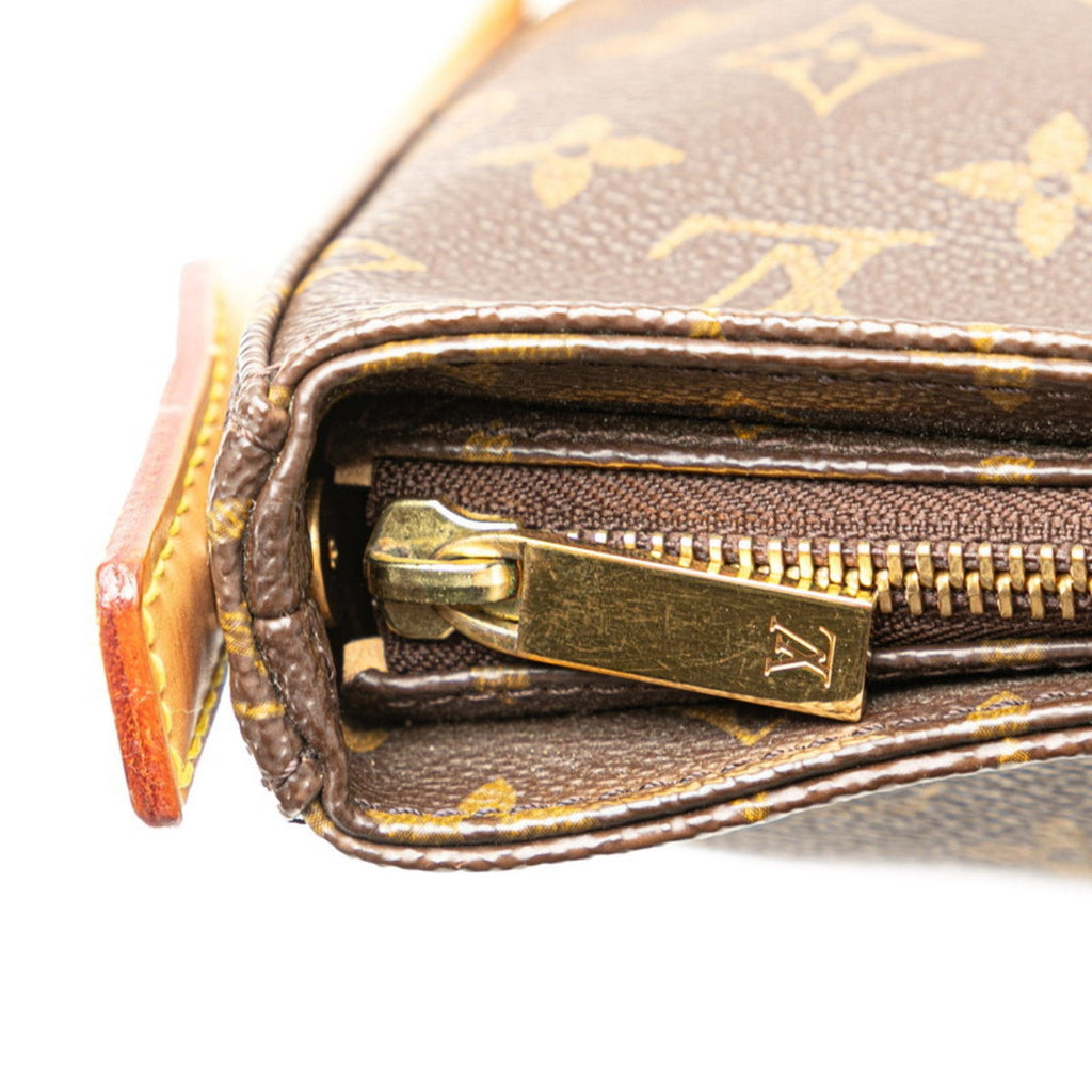 Louis Vuitton Brown Pvc Leather Handbag Shoulder Bag