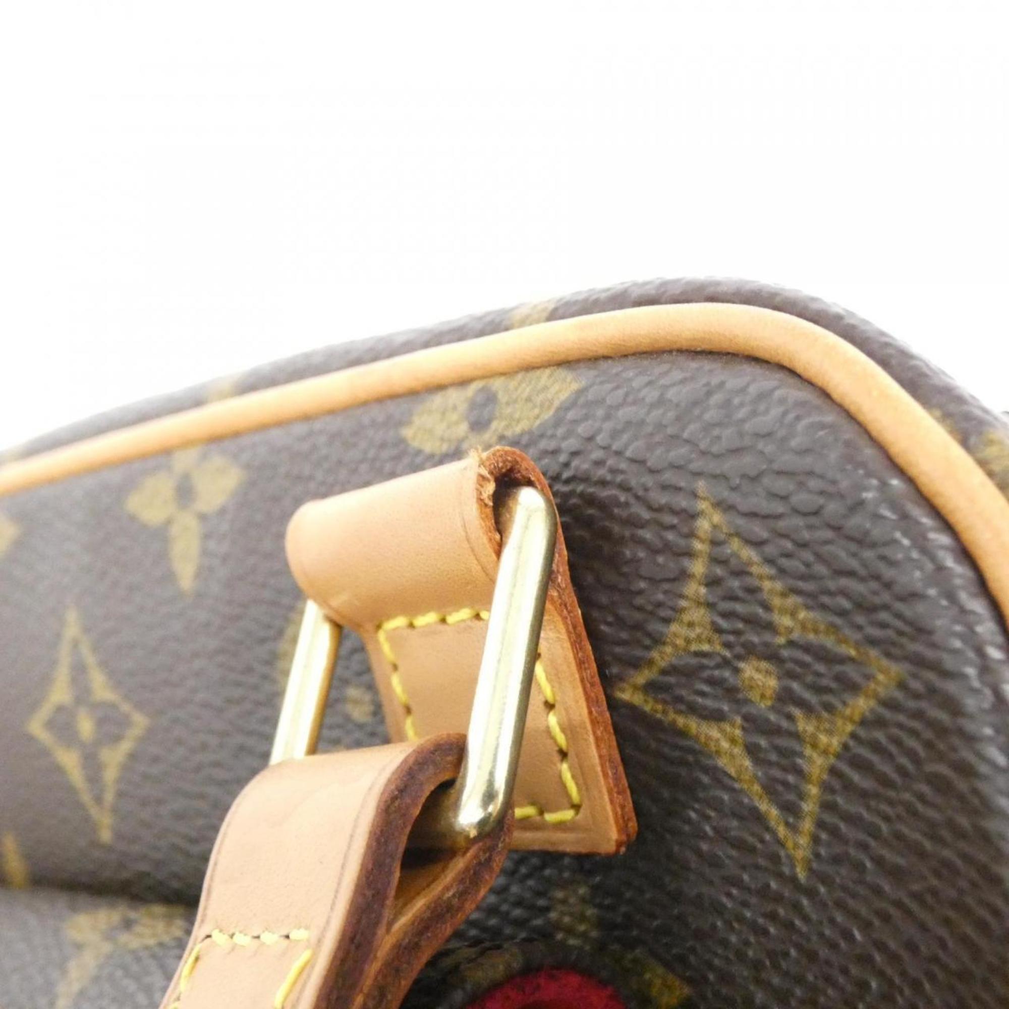 Louis Vuitton Marron Coated Canvas Handbag