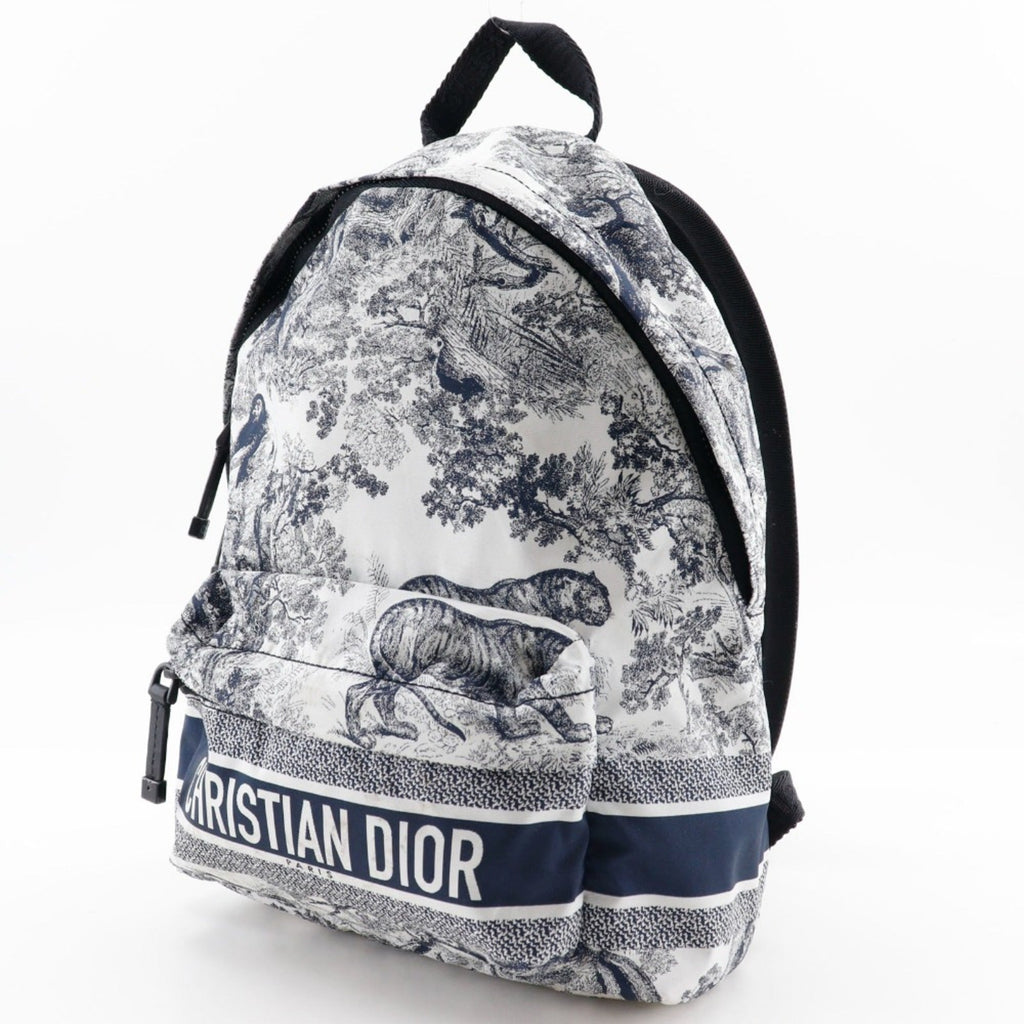 Christian Dior Black White Nylon Backpack (Pre-Owned)