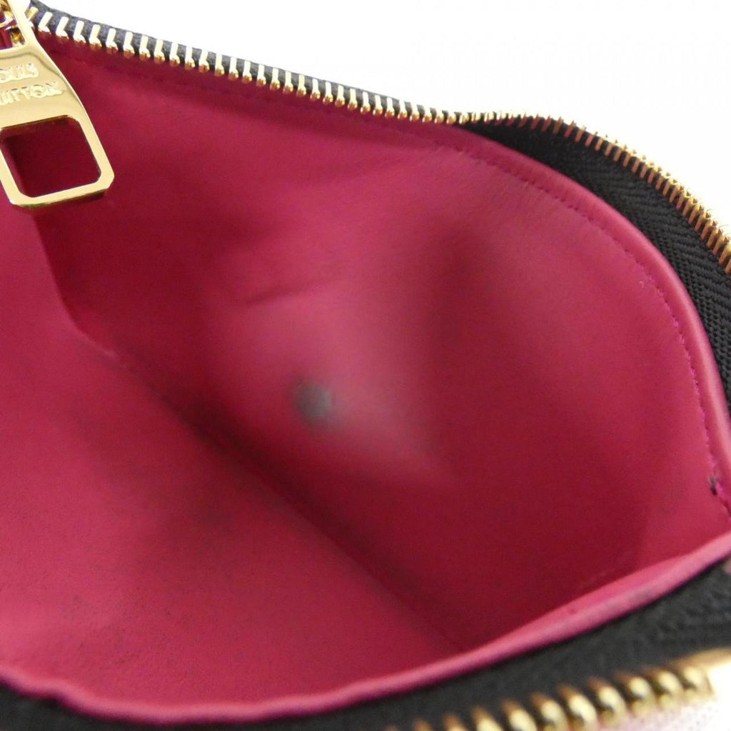 Louis Vuitton Gold Black Hot Pink Leather Wallet (Tri-Fold)