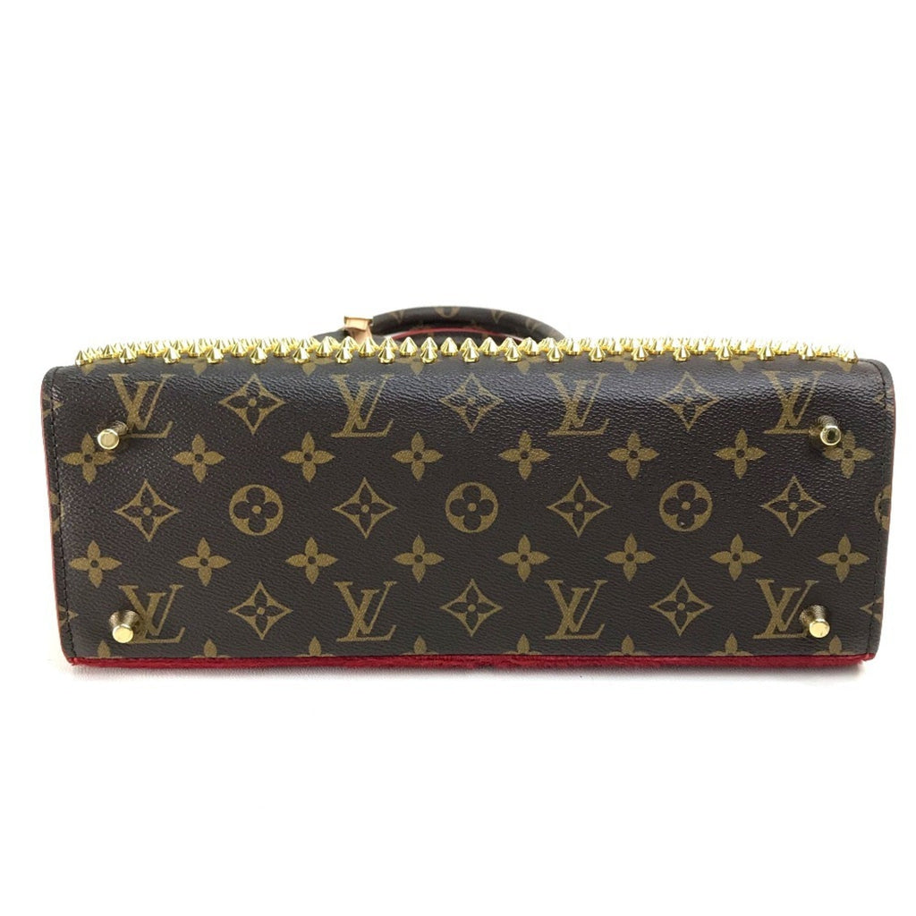 Louis Vuitton Brown Monogram Red Color Monogram Leather Handbag