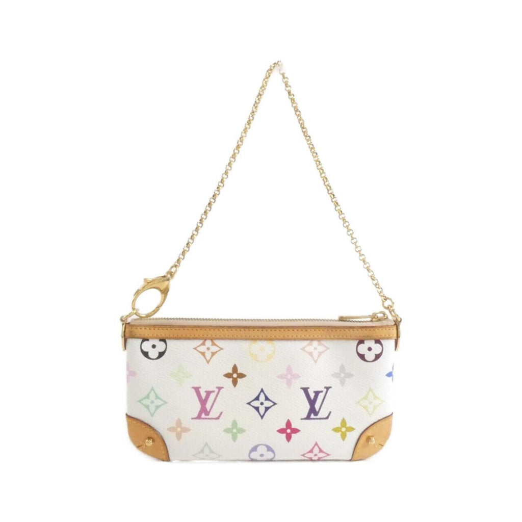 Louis Vuitton White Coated Canvas Pochette Pouch