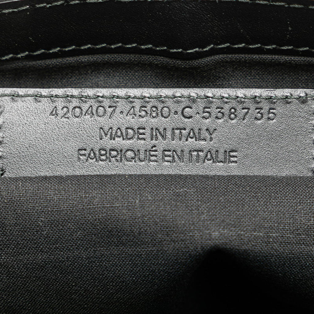 Balenciaga Black Denim Leather Clutch