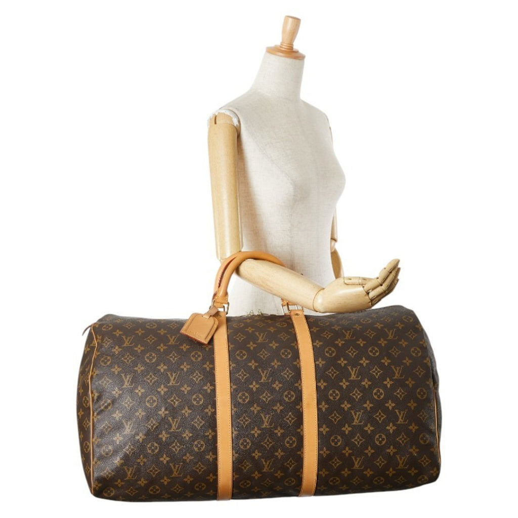 Louis Vuitton Brown Pvc Leather Boston Bag