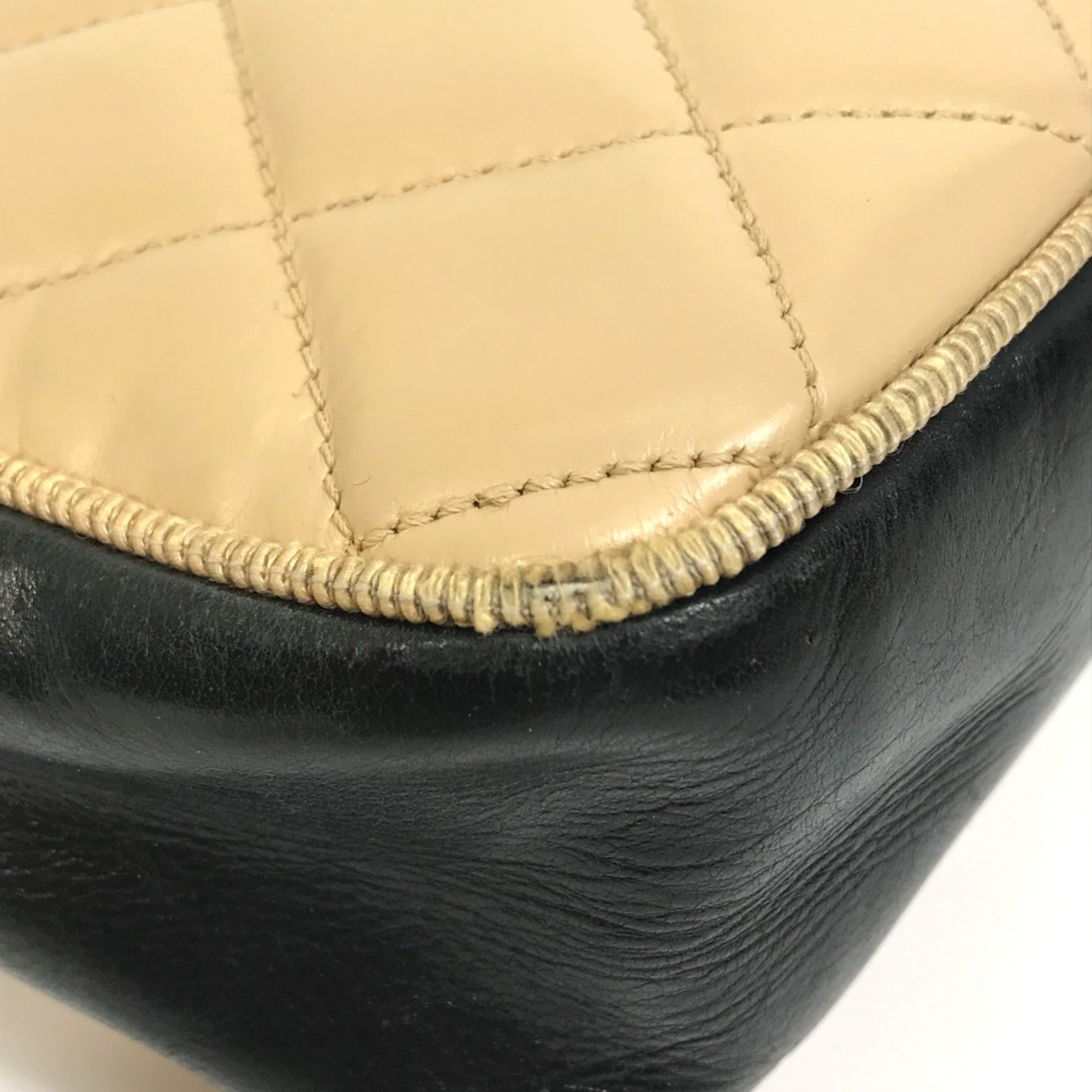 Chanel Beige Leather Shoulder Bag