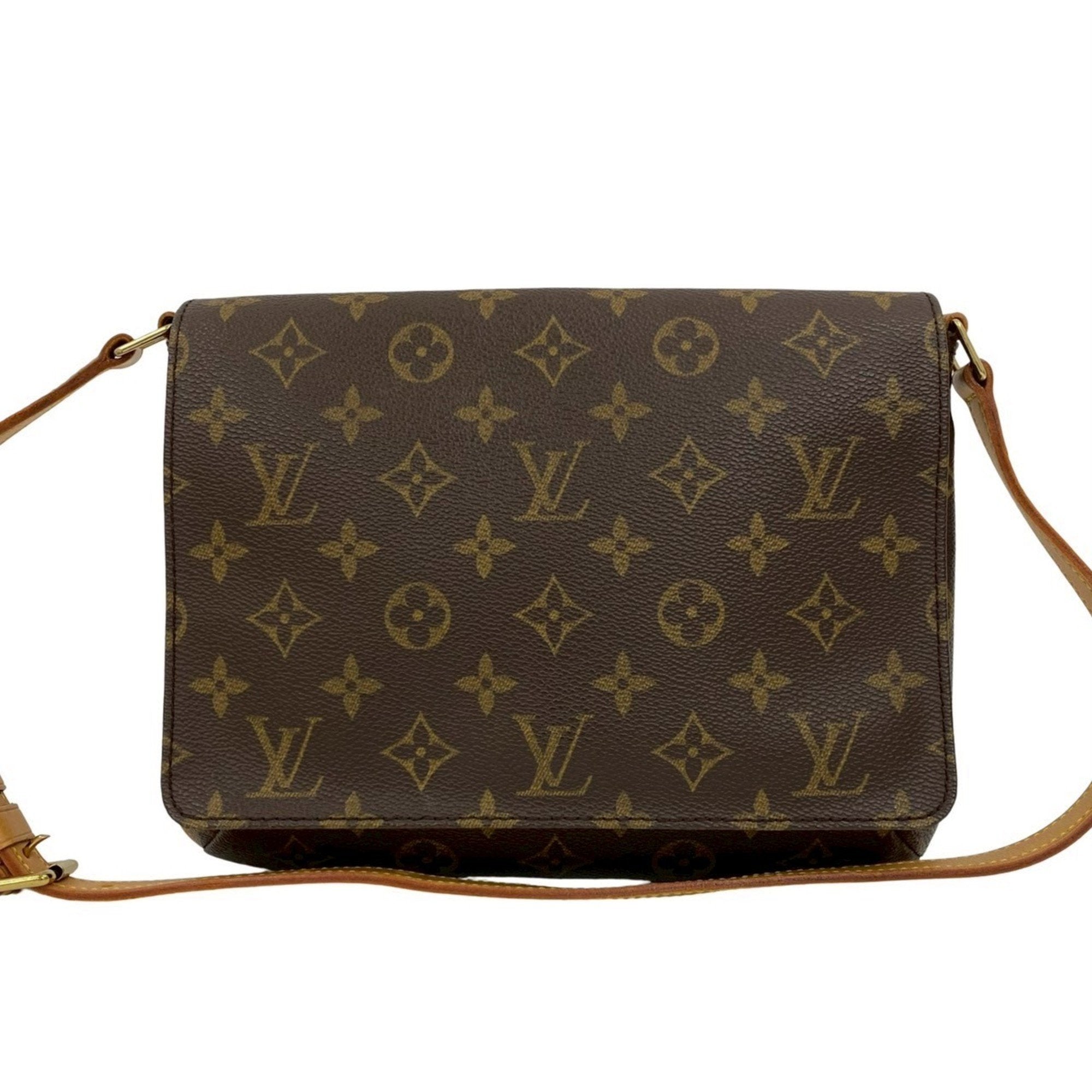 Louis Vuitton Brown Leather Pvc Shoulder Bag