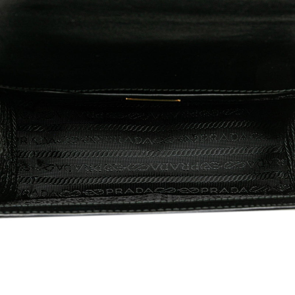 Prada Black Leather Shoulder Bag