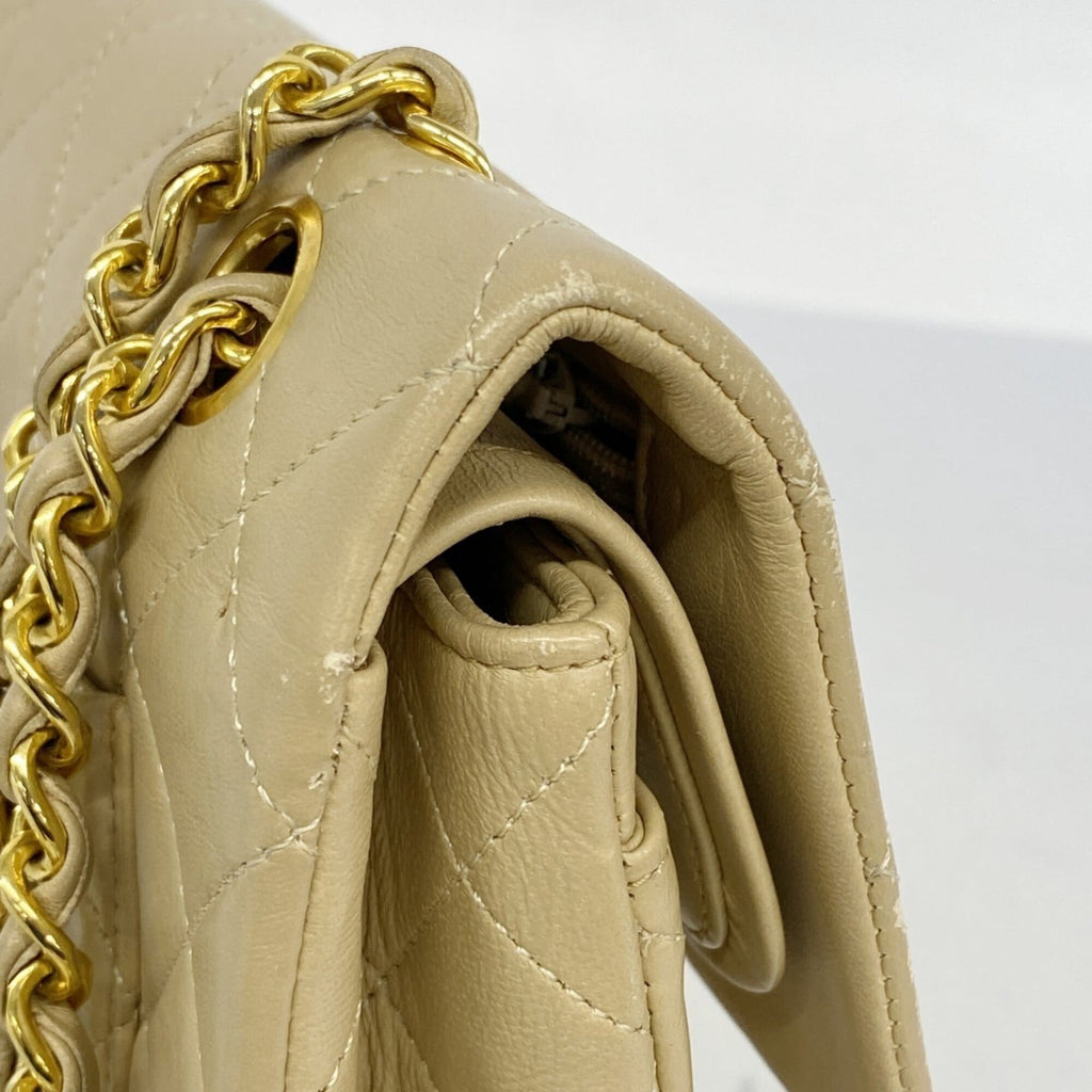 Chanel Beige Leather Shoulder Bag