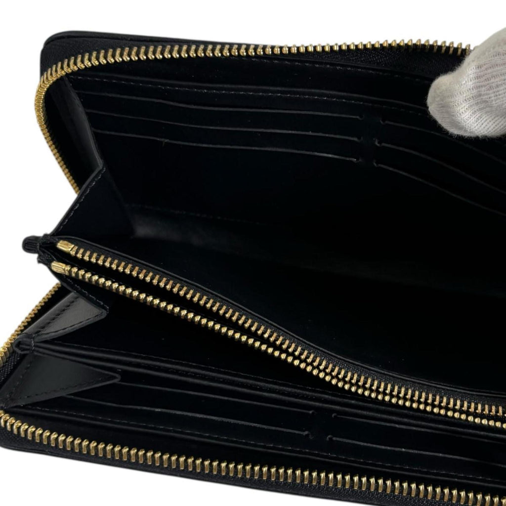 Louis Vuitton Monogram Black Noir Leather Long Wallet