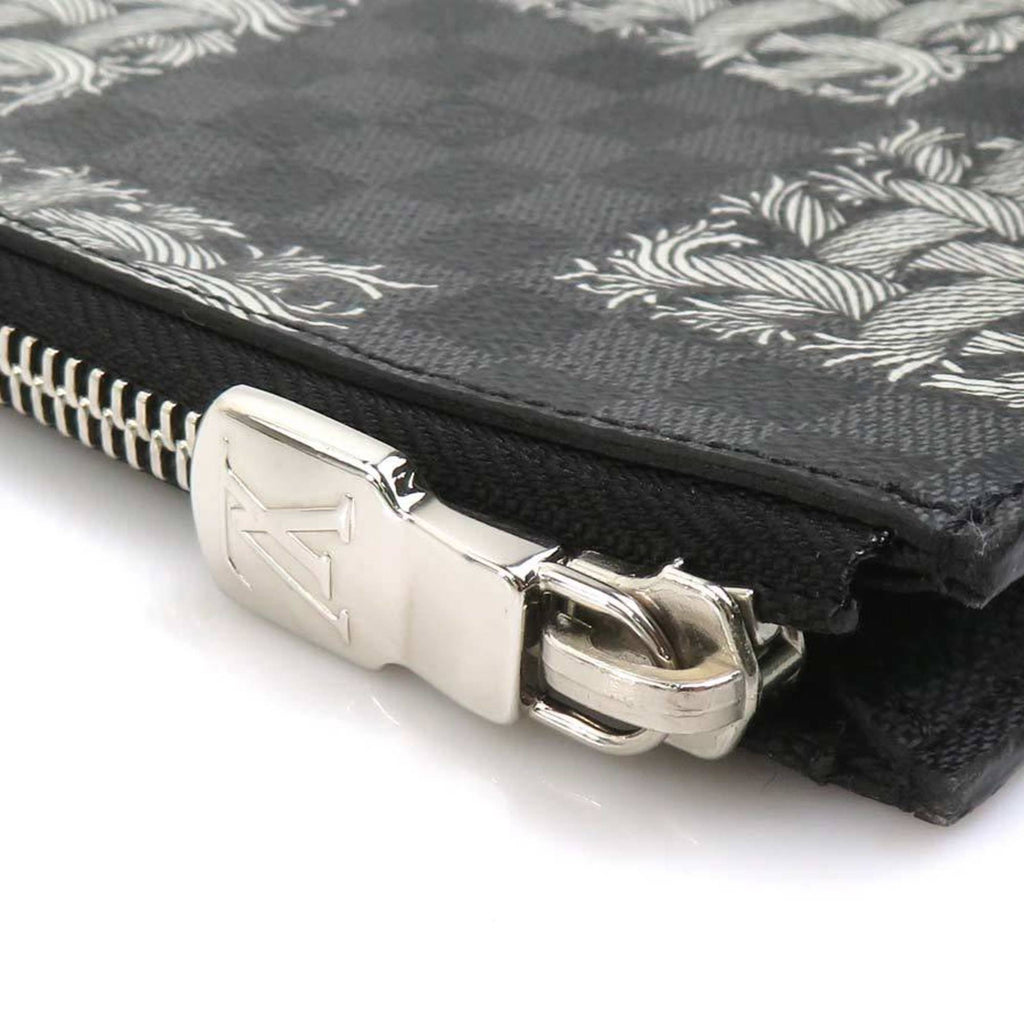Louis Vuitton Black Damier Graphite Clutch Bag Pochette