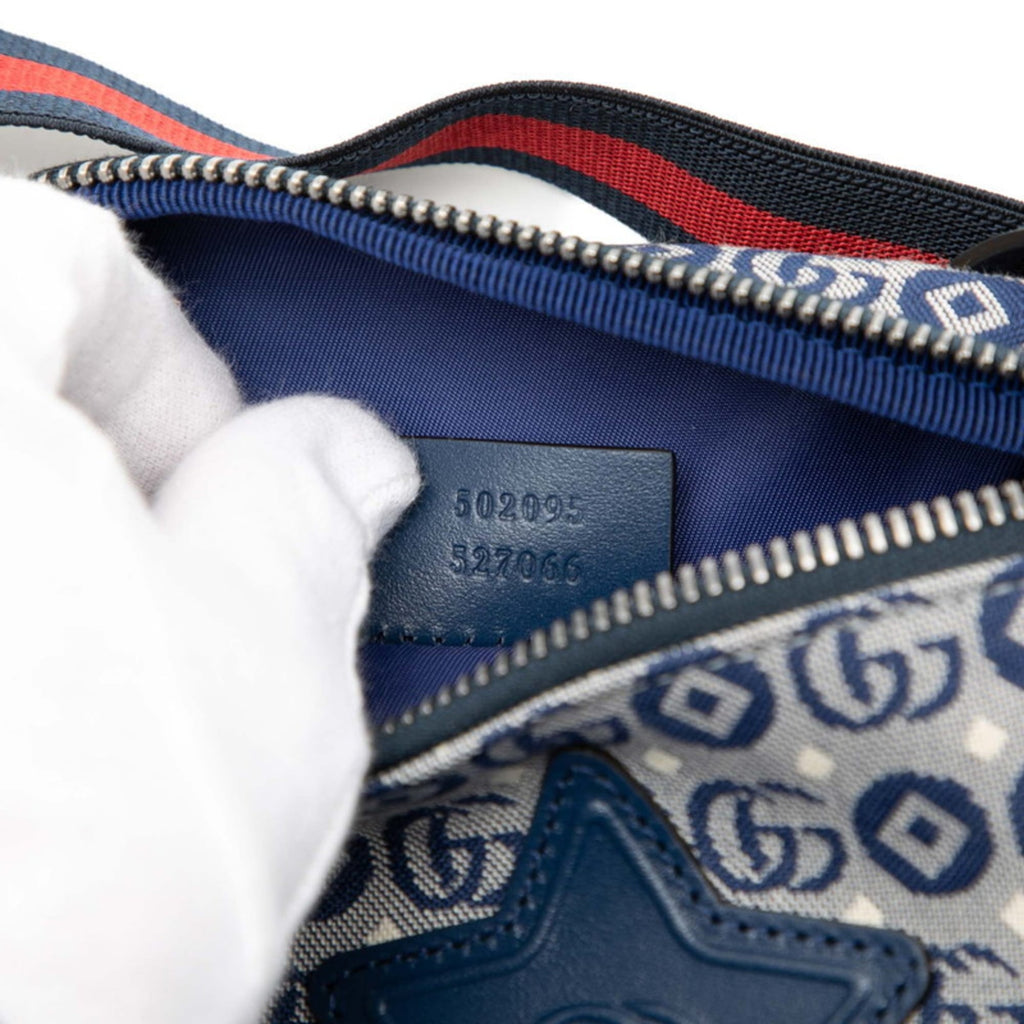 Gucci Blue Nylon Sling Bag (Pre-Owned)