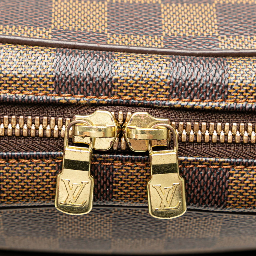 Louis Vuitton Brown Pvc Leather Pochette Pouch Shoulder Bag