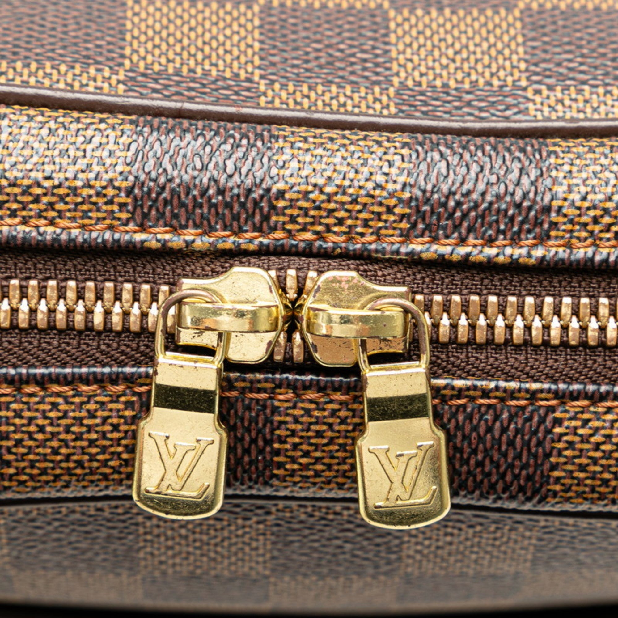 Louis Vuitton Brown Pvc Leather Pochette Pouch Shoulder Bag