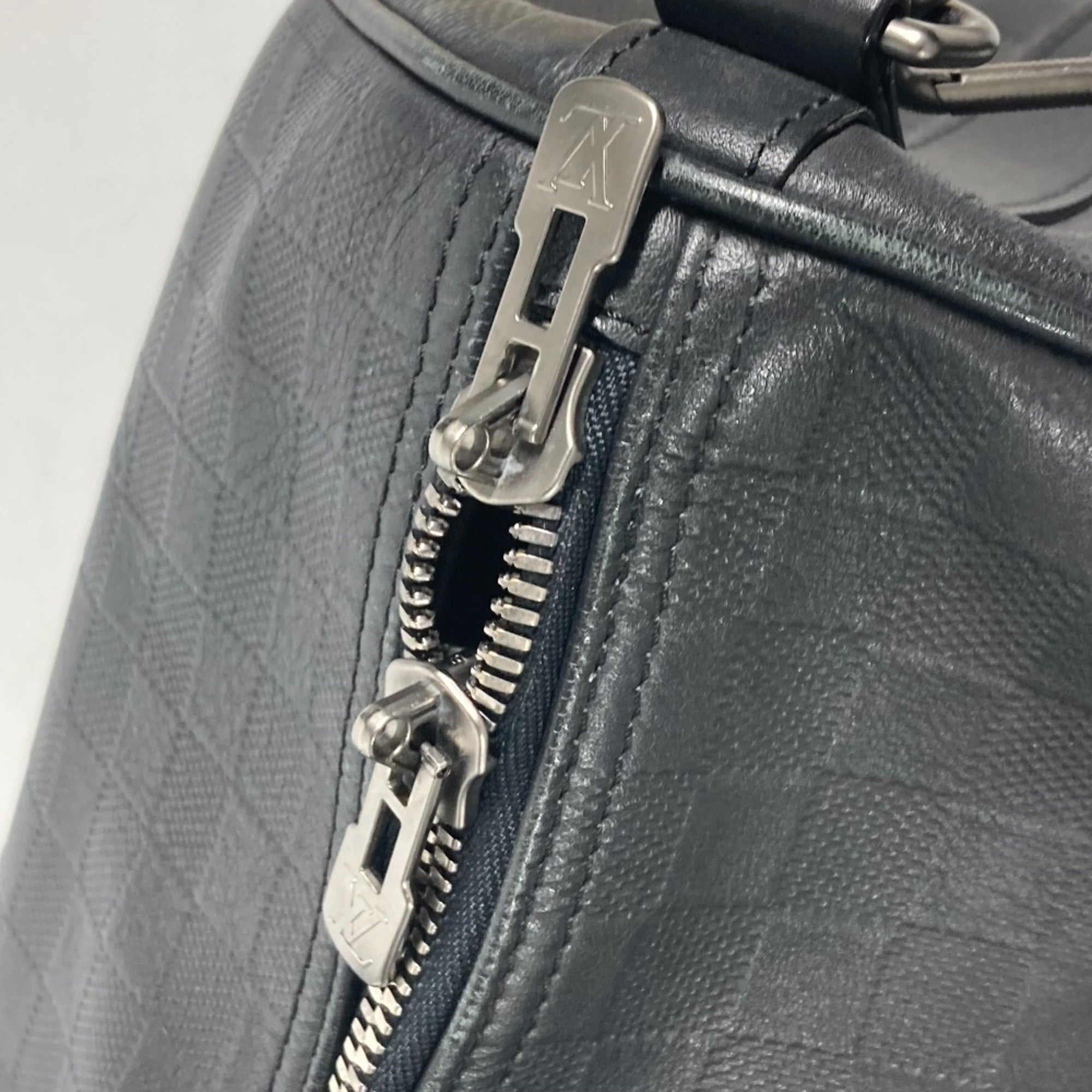 Louis Vuitton Black Onyx Damier Infini Boston Bag Shoulder Bag