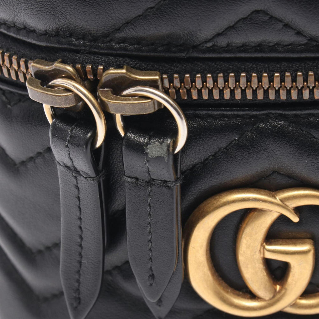 Gucci Black Leather Backpack Handbag (Pre-Owned)