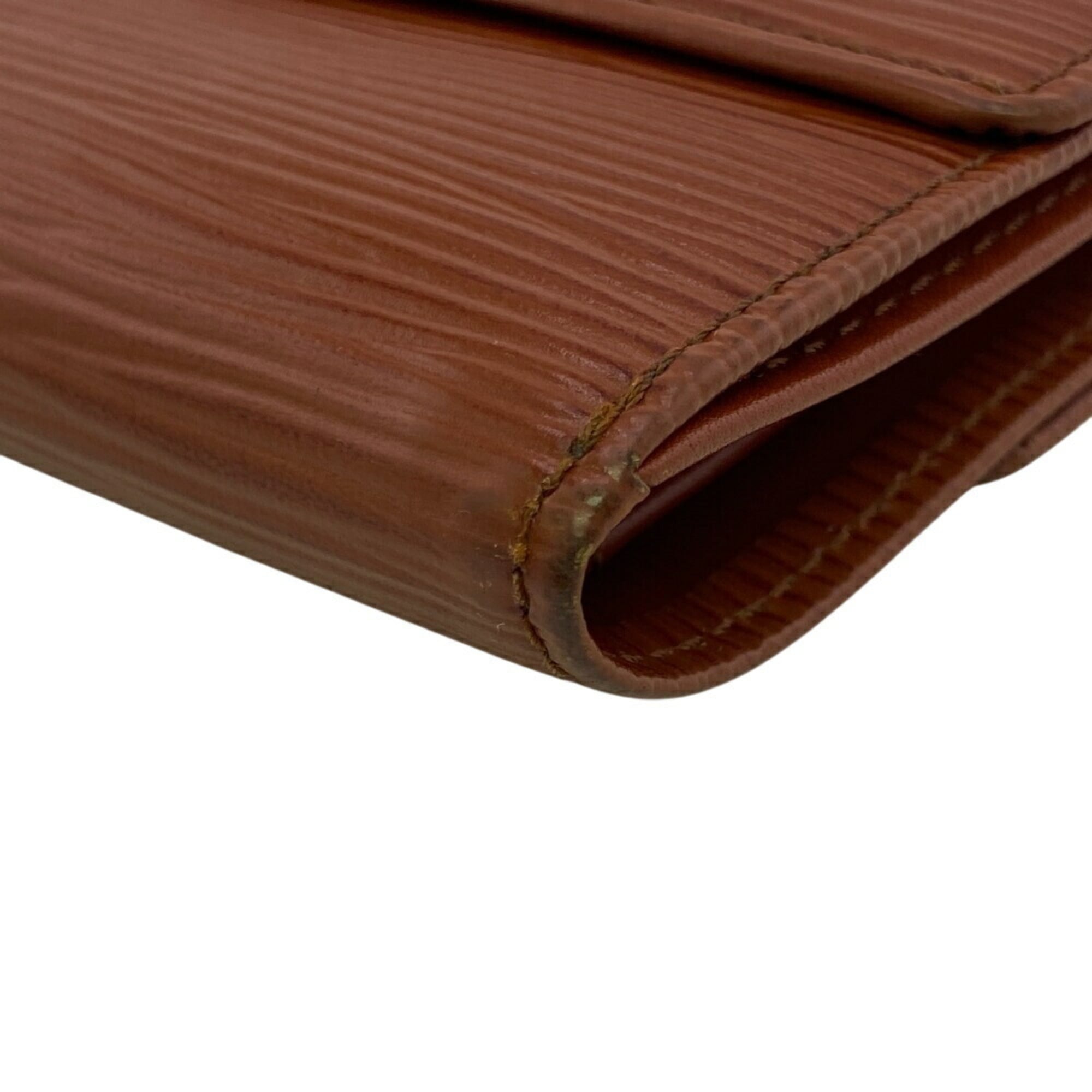 Louis Vuitton Brown Kenyan Brown Leather Wallet (Tri-Fold)