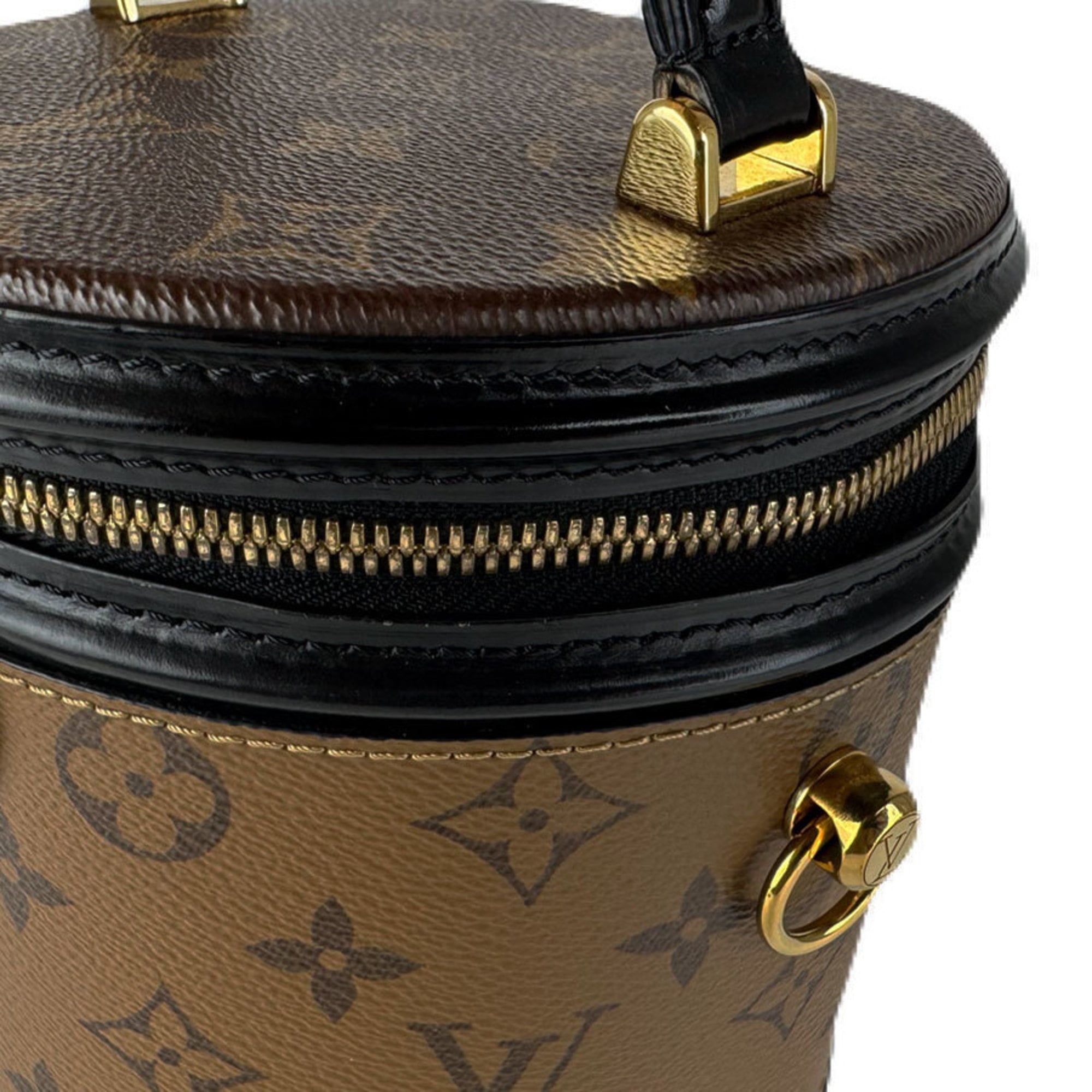 Louis Vuitton Black Brown Monogram Reverse Monogram Reverse Handbag Shoulder Bag