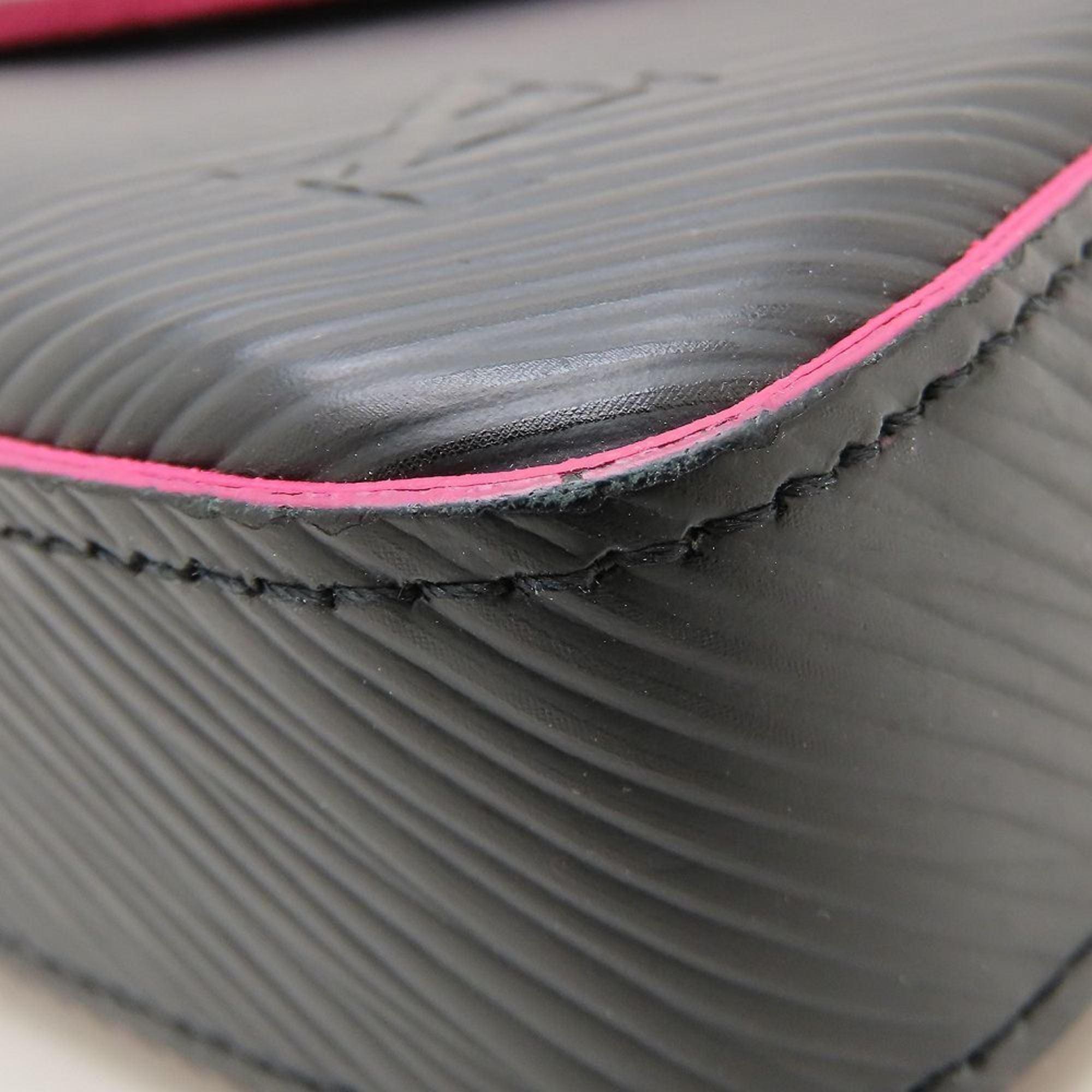 Louis Vuitton Hot Pink Noir Leather Pochette