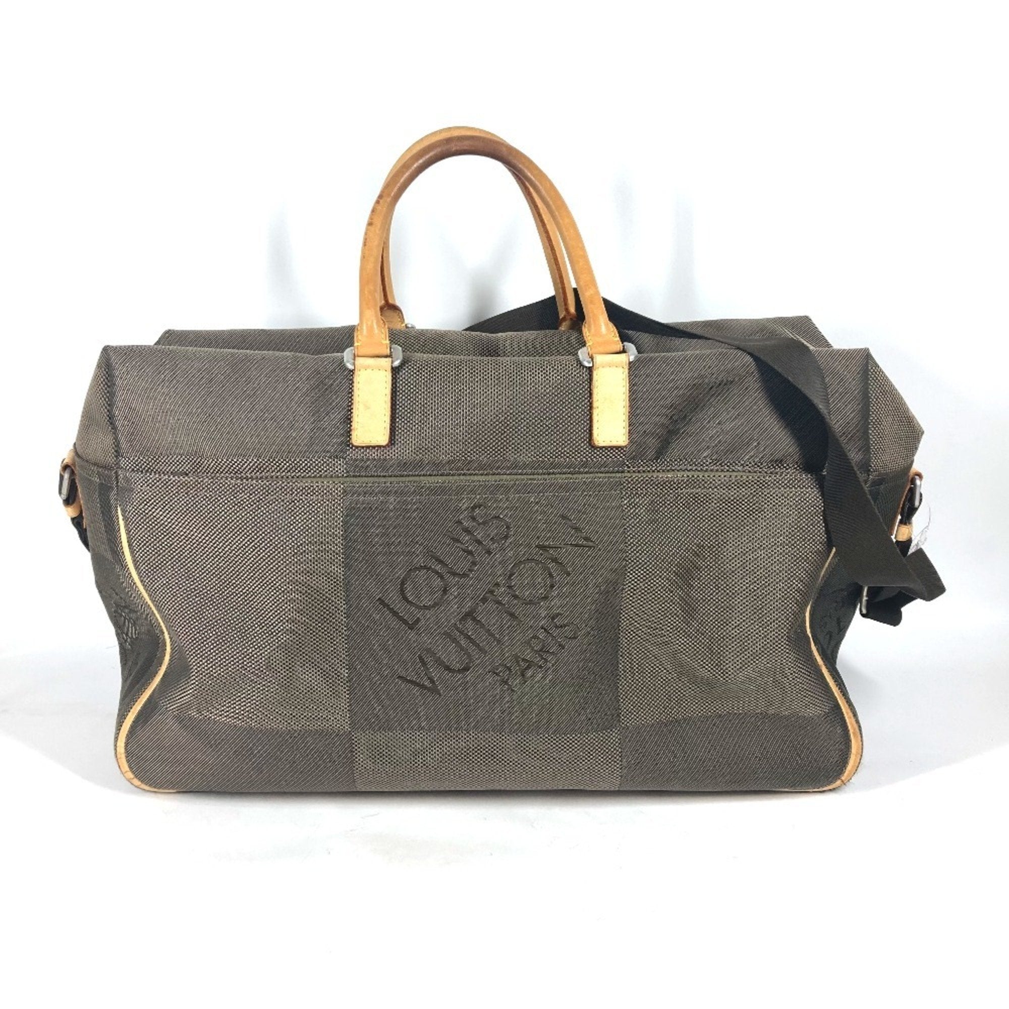 Louis Vuitton Khaki Canvas Boston Bag