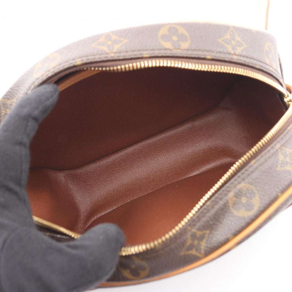 Louis Vuitton Brown Coated Canvas Monogram Leather Handbag Shoulder Bag