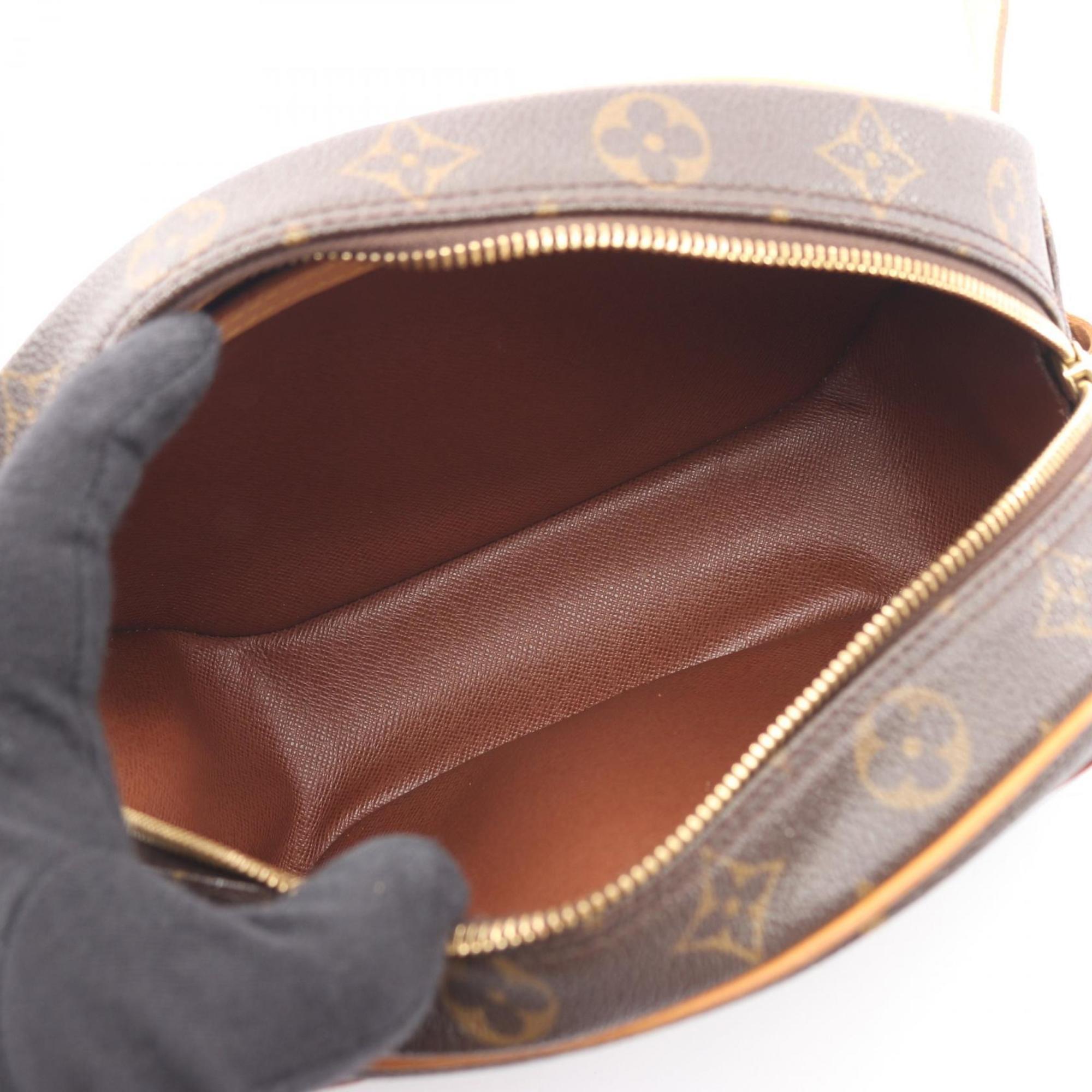 Louis Vuitton Brown Coated Canvas Monogram Leather Handbag Shoulder Bag