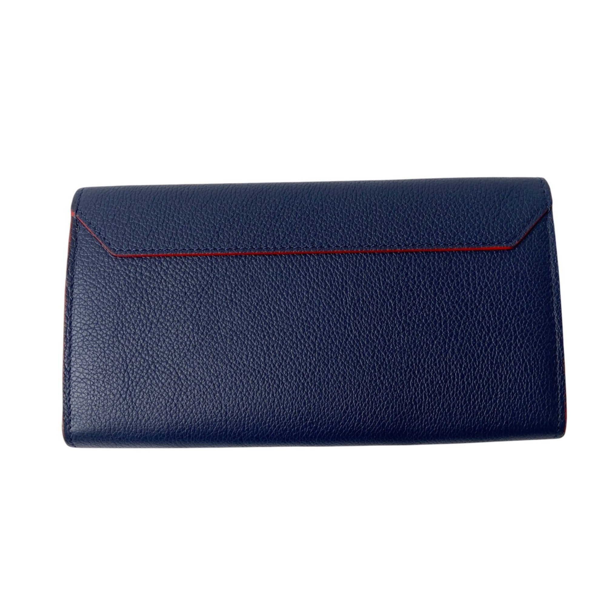 Louis Vuitton Navy Leather Long Wallet