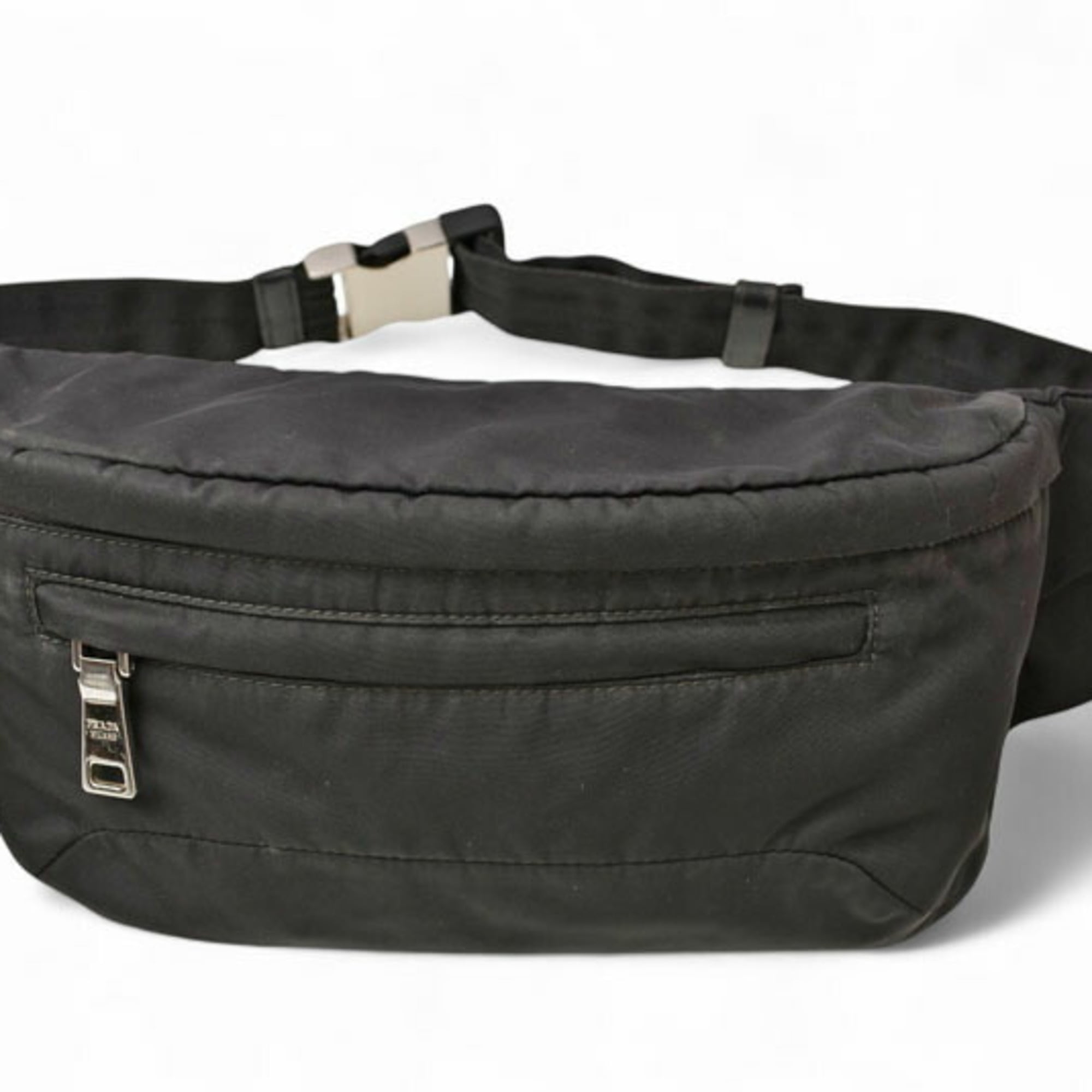 Prada Black Nero Nylon Fanny Pack Pouch