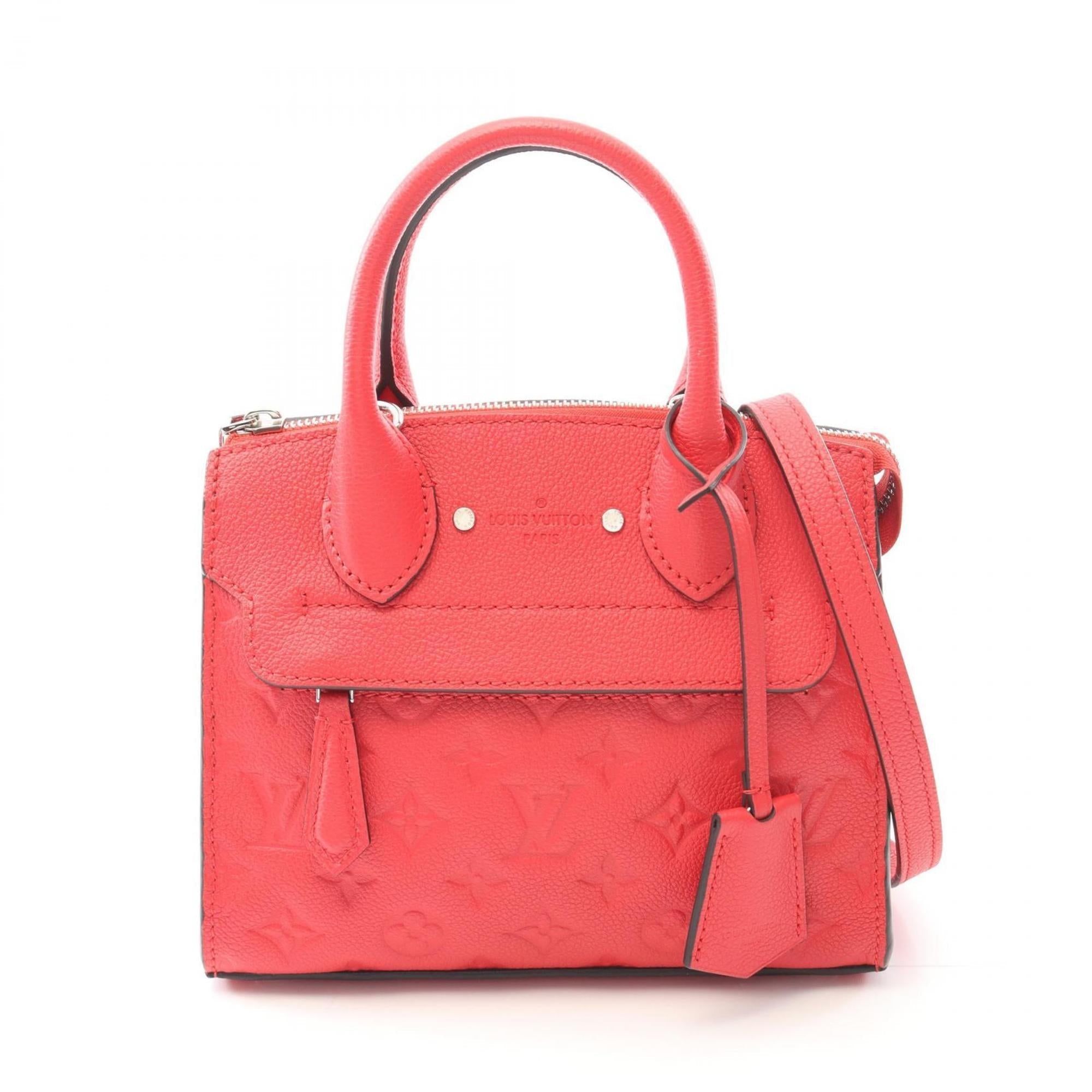 Louis Vuitton Red Color Monogram Empreinte Handbag