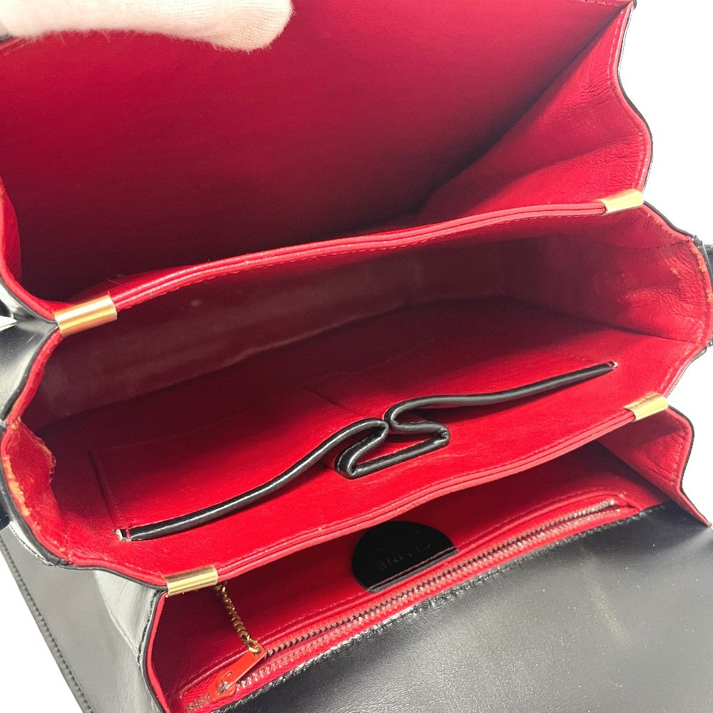 Celine Black Leather Shoulder Bag