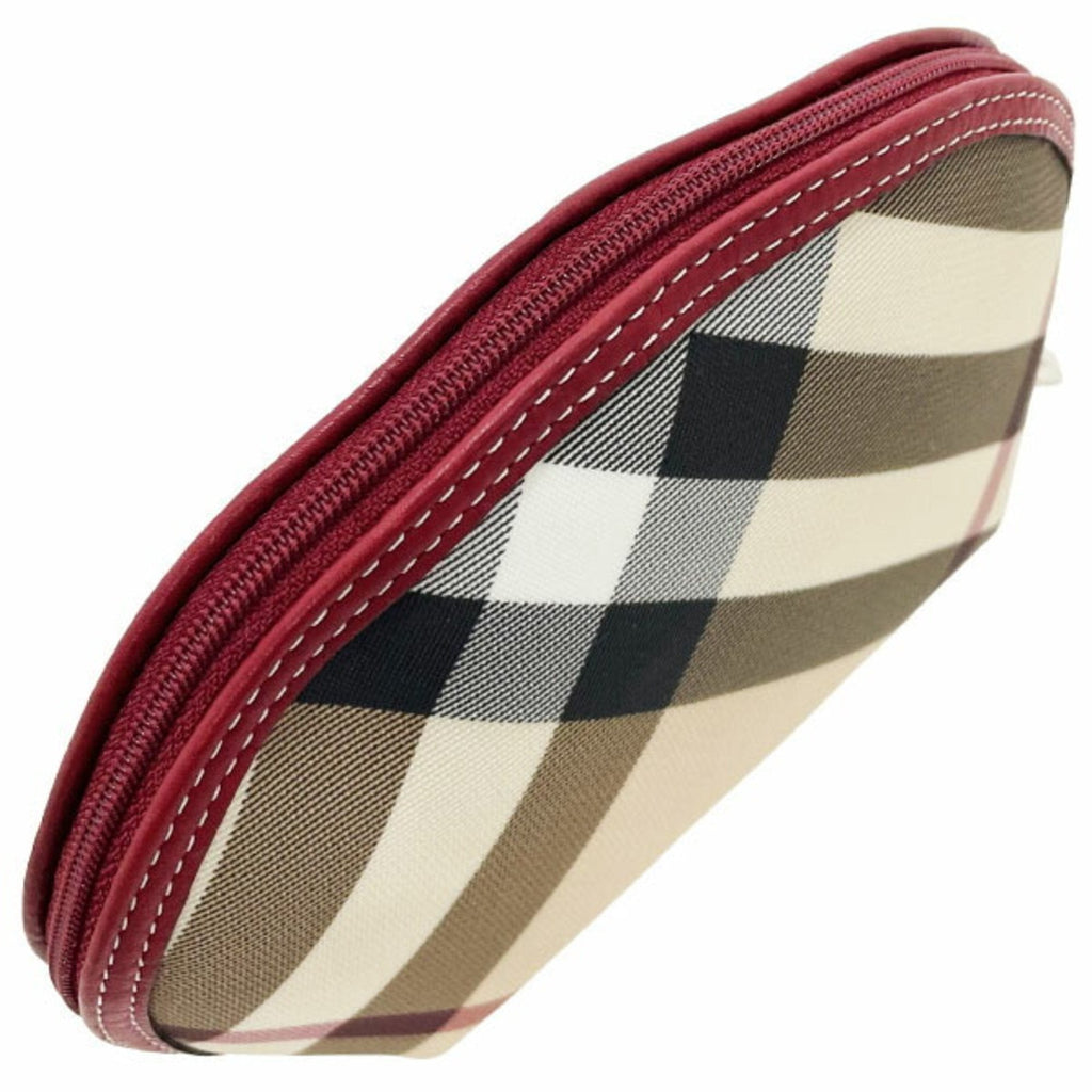 Burberry Beige Multi-Color Red Color Pvc Leather Pouch