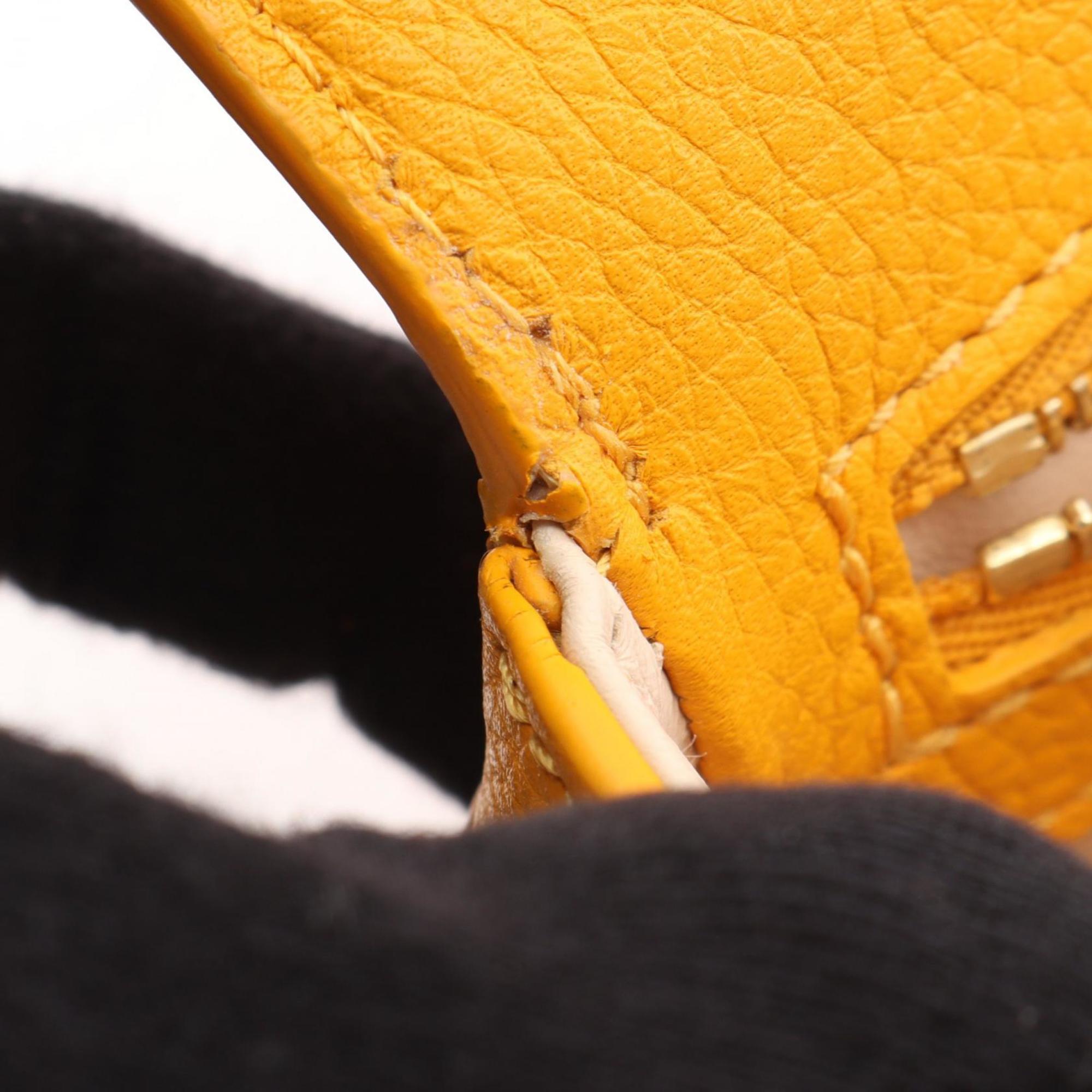 Louis Vuitton Yellow Leather Handbag Shoulder Bag