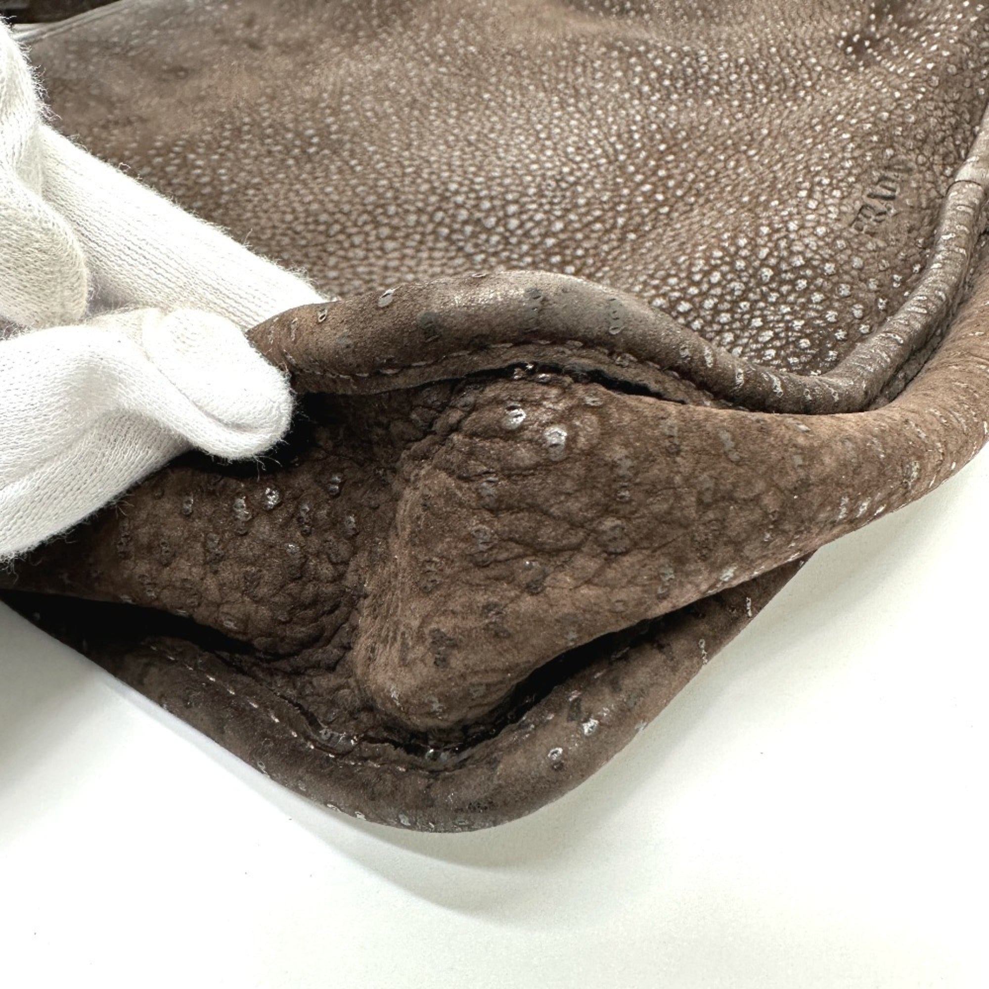 Prada Brown Leather Shoulder Bag