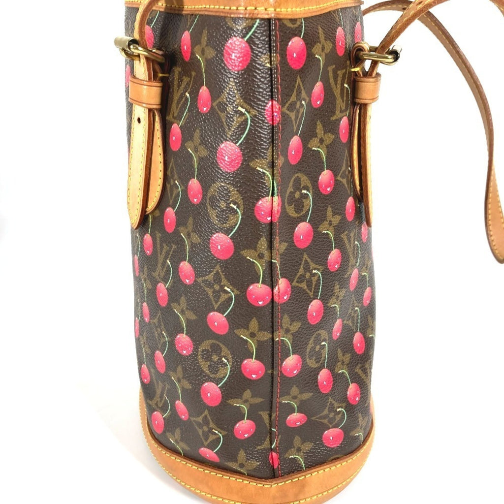 Louis Vuitton Brown Monogram Monogram Cherry Red Color Monogram Shoulder Bag Tote Bag
