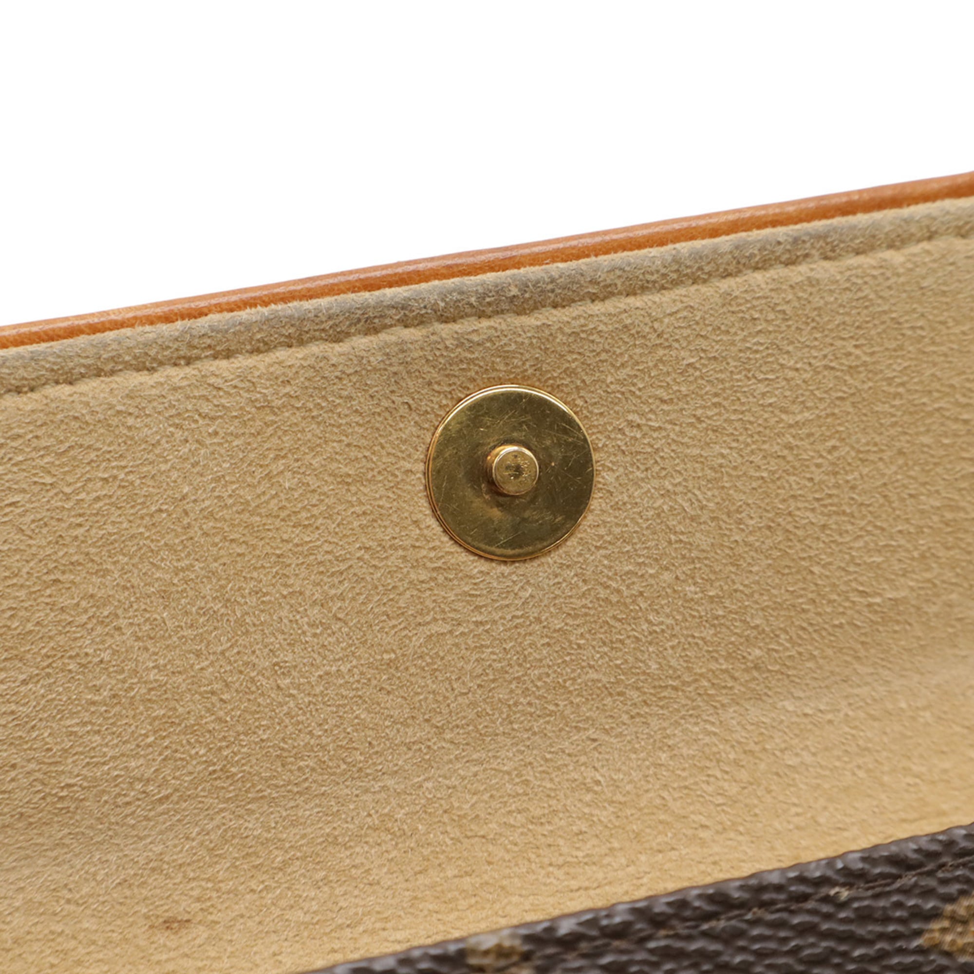 Louis Vuitton Brown Monogram White Monogram Clutch Bag Pochette Pouch